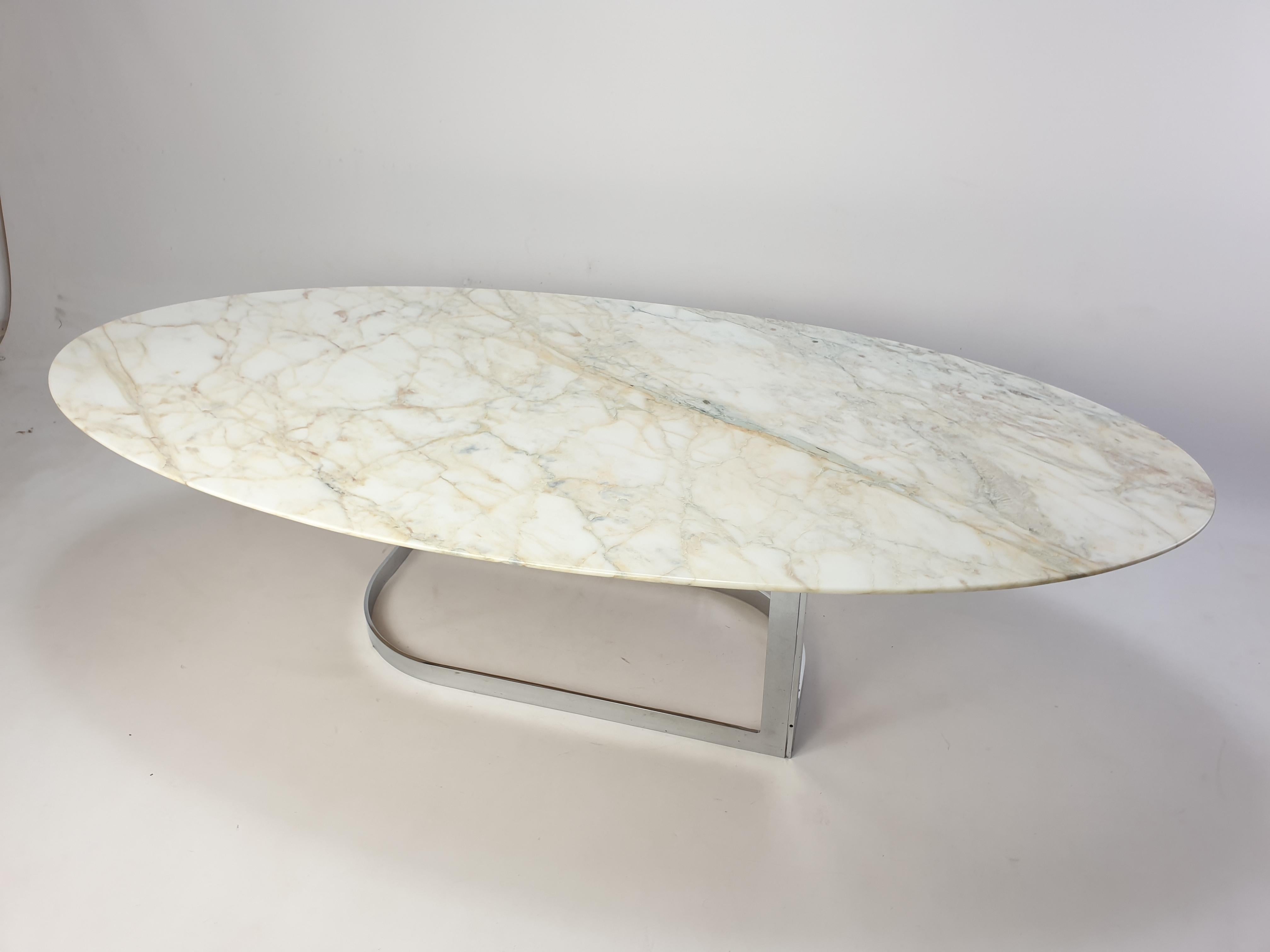 Mid-Century Marble Coffee Table by Roche Bobois, 1970s 1