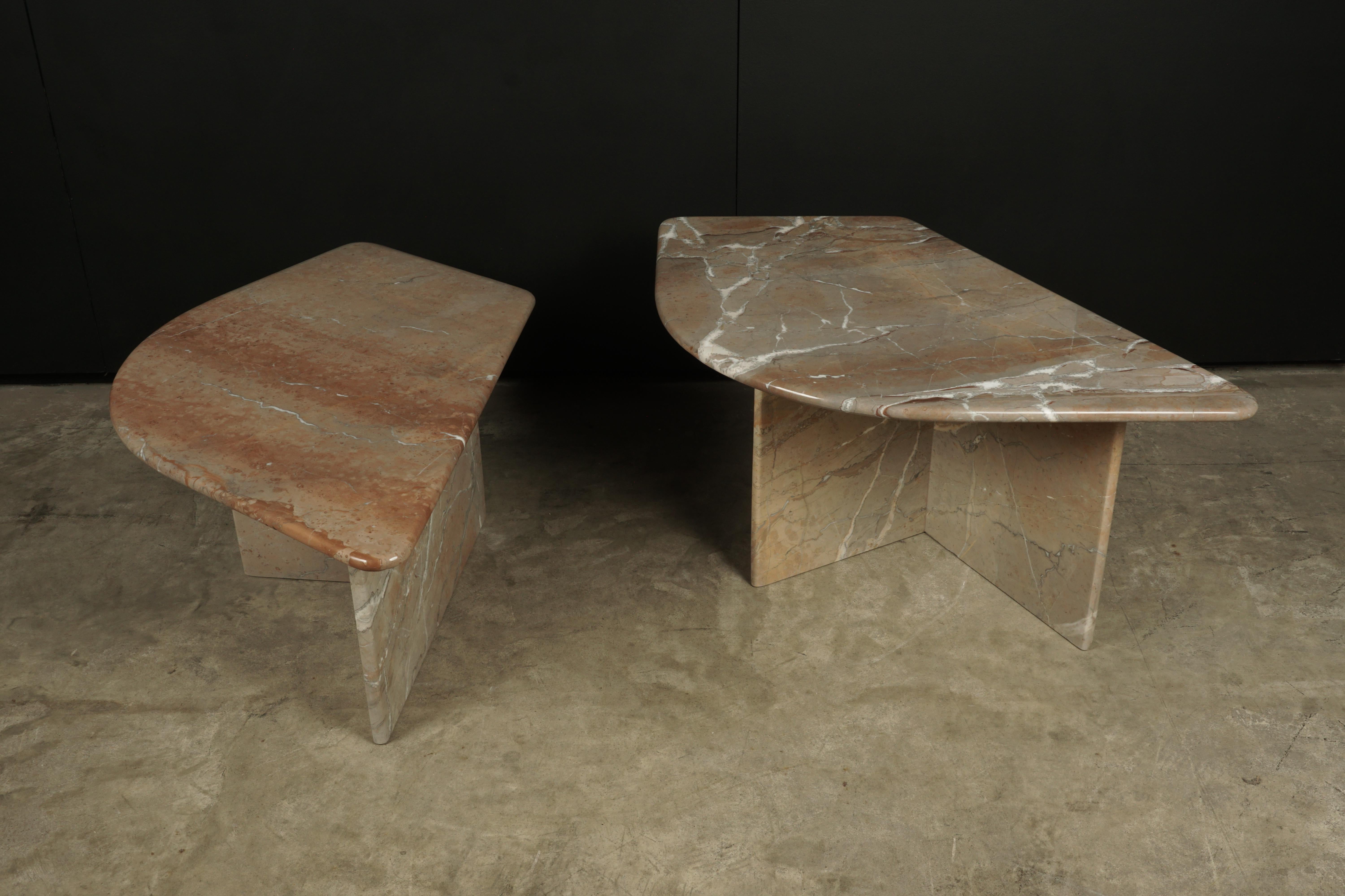 European Midcentury Marble Coffee Tables from France, circa 1970