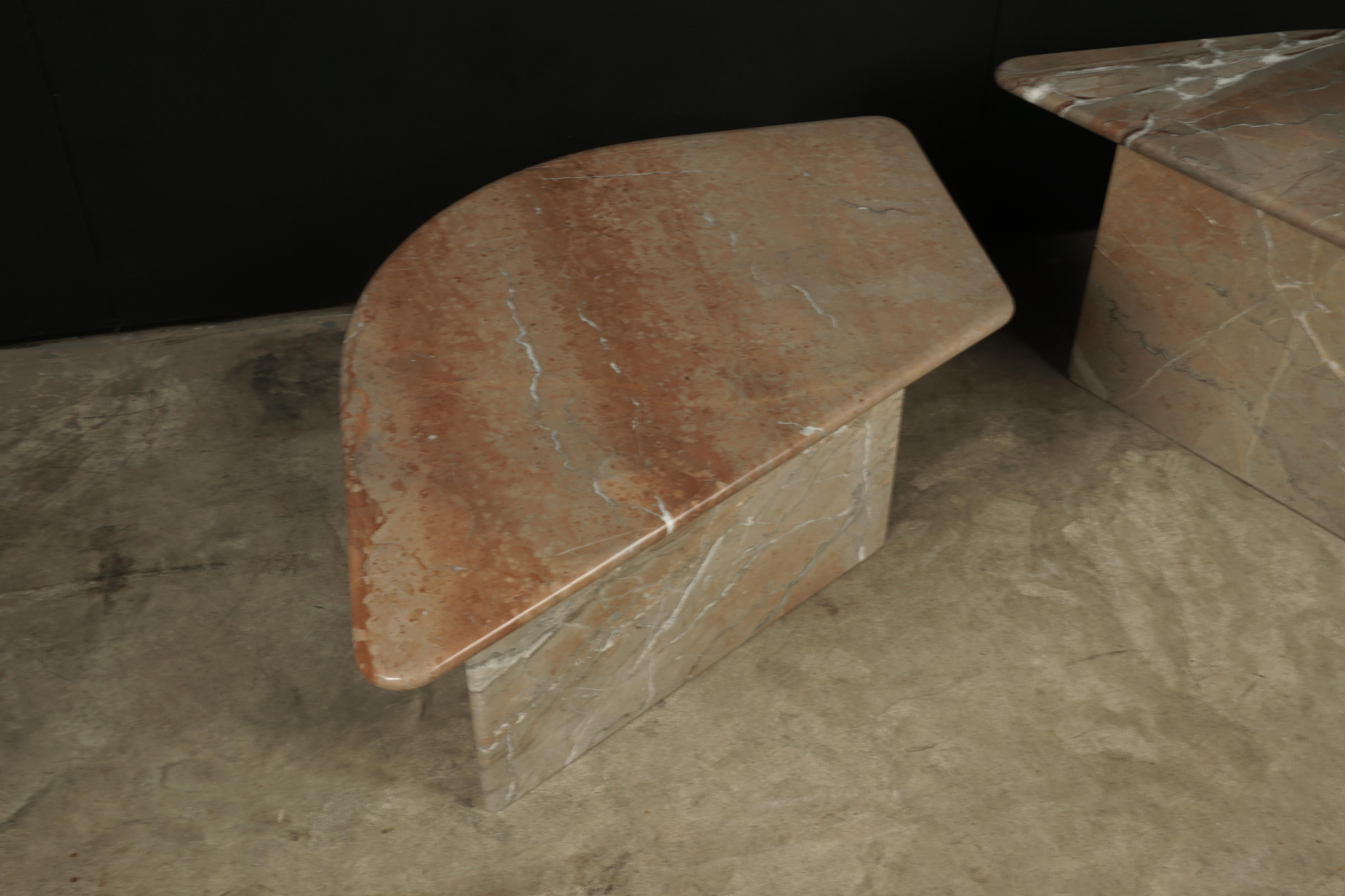Late 20th Century Midcentury Marble Coffee Tables from France, circa 1970