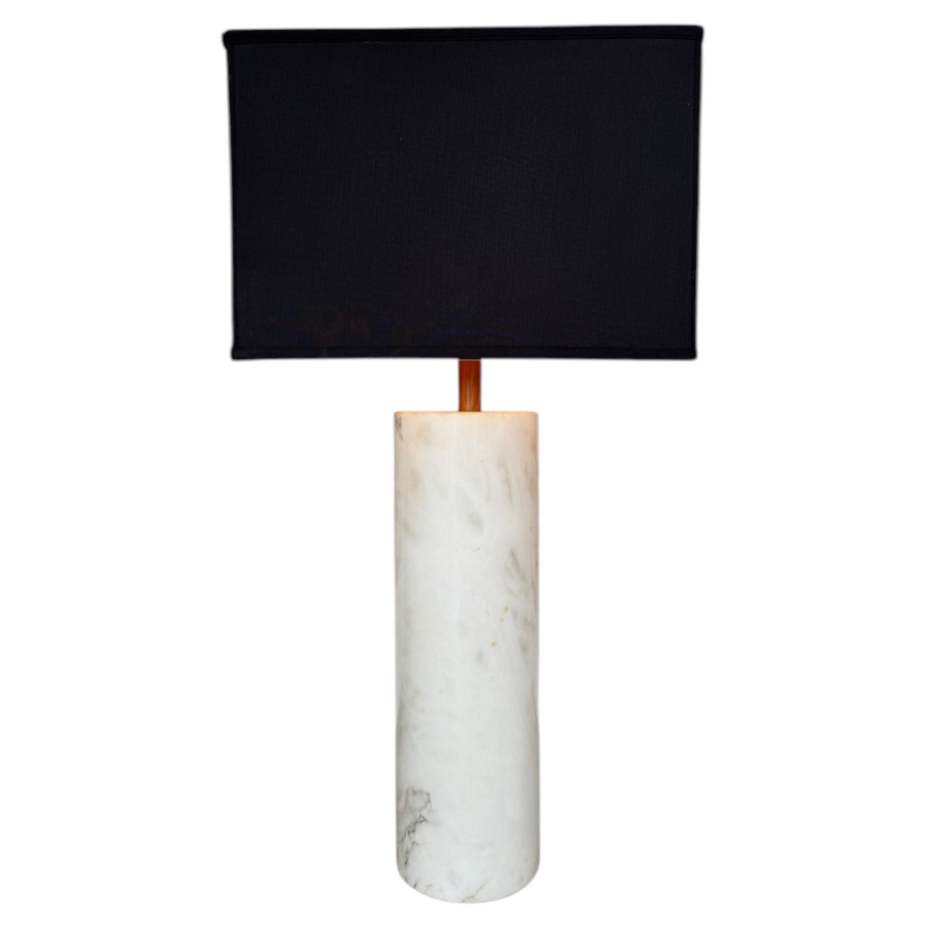 Mid-Century Modern Marble Column Lamp, Italy, Circa 1960