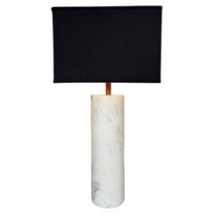 Mid-Century Marble Column Lamp