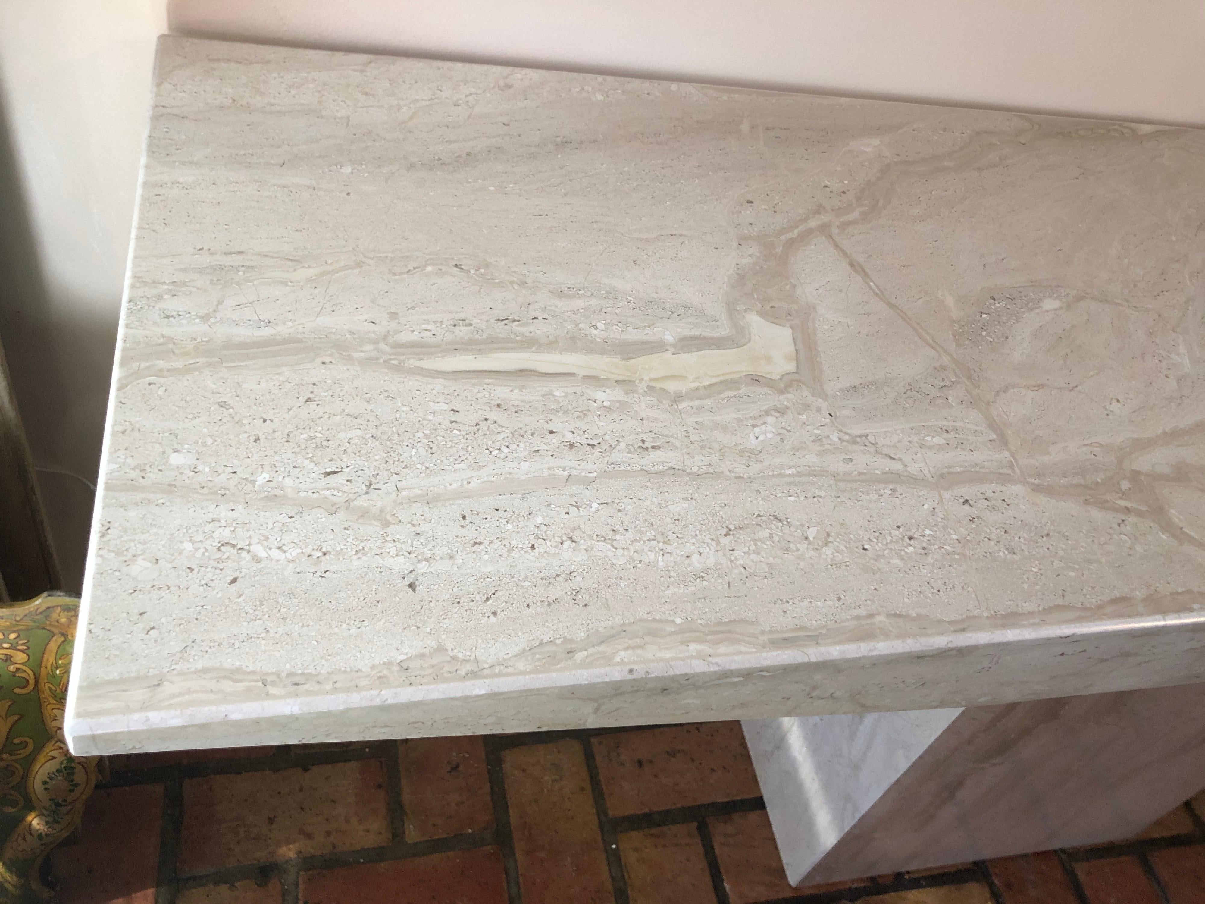 Mid Century Marble Console Table 5