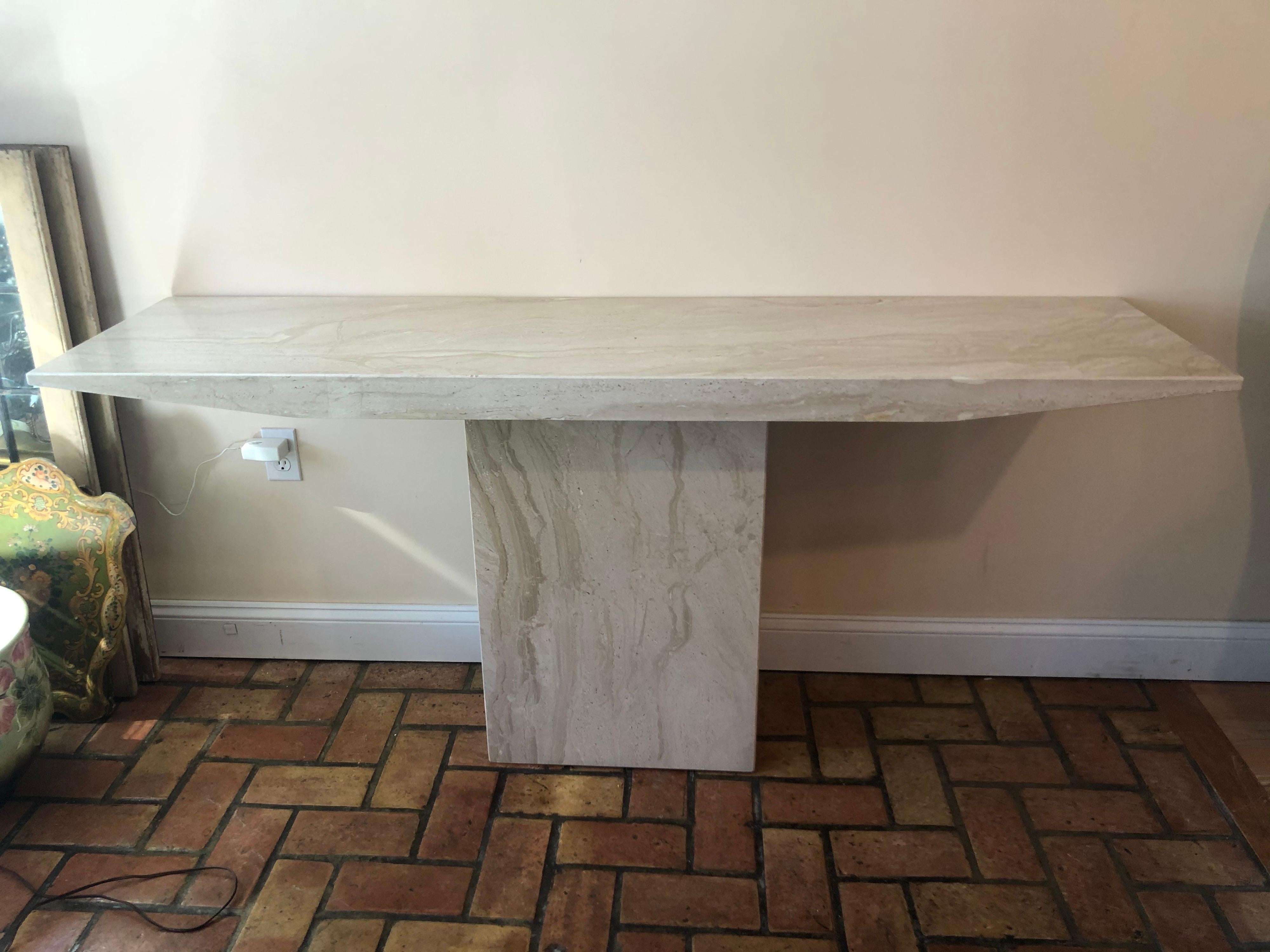 Mid Century Marble Console Table 6