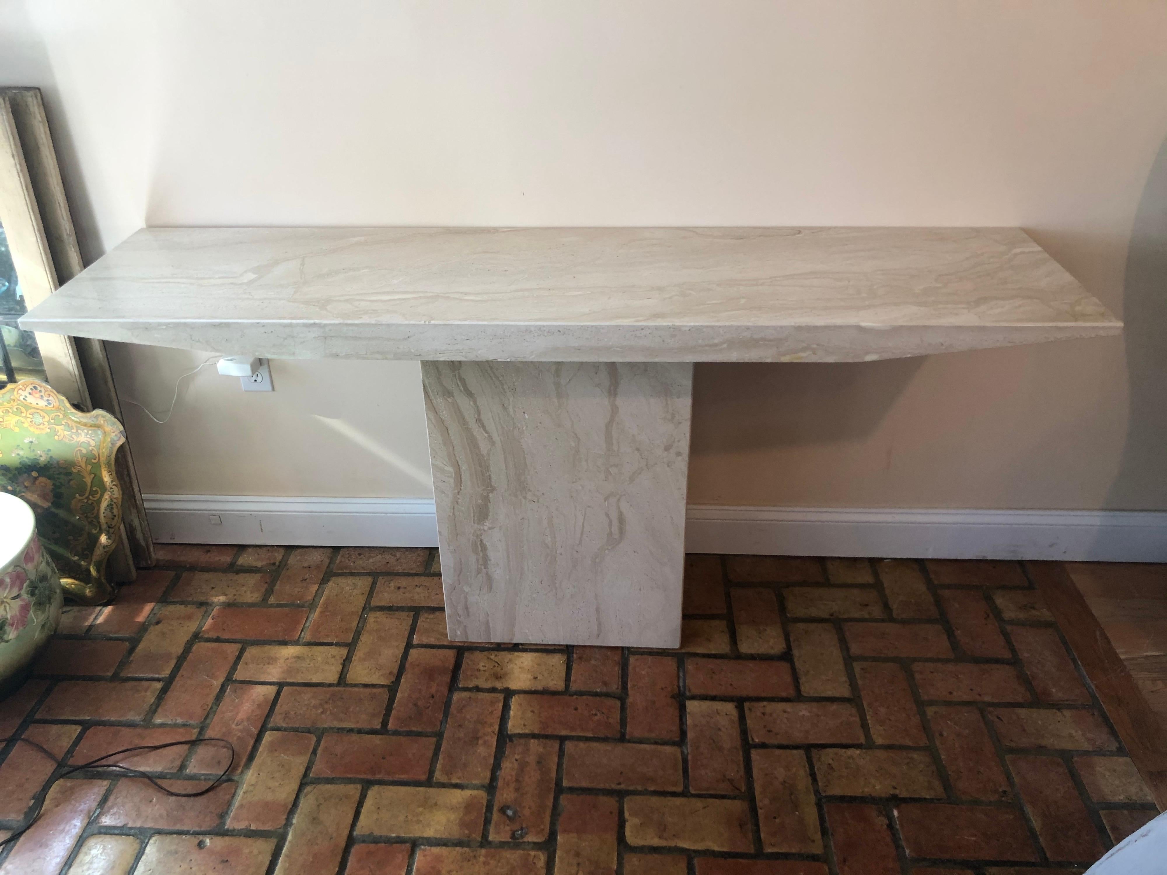 Mid Century Marble Console Table 7