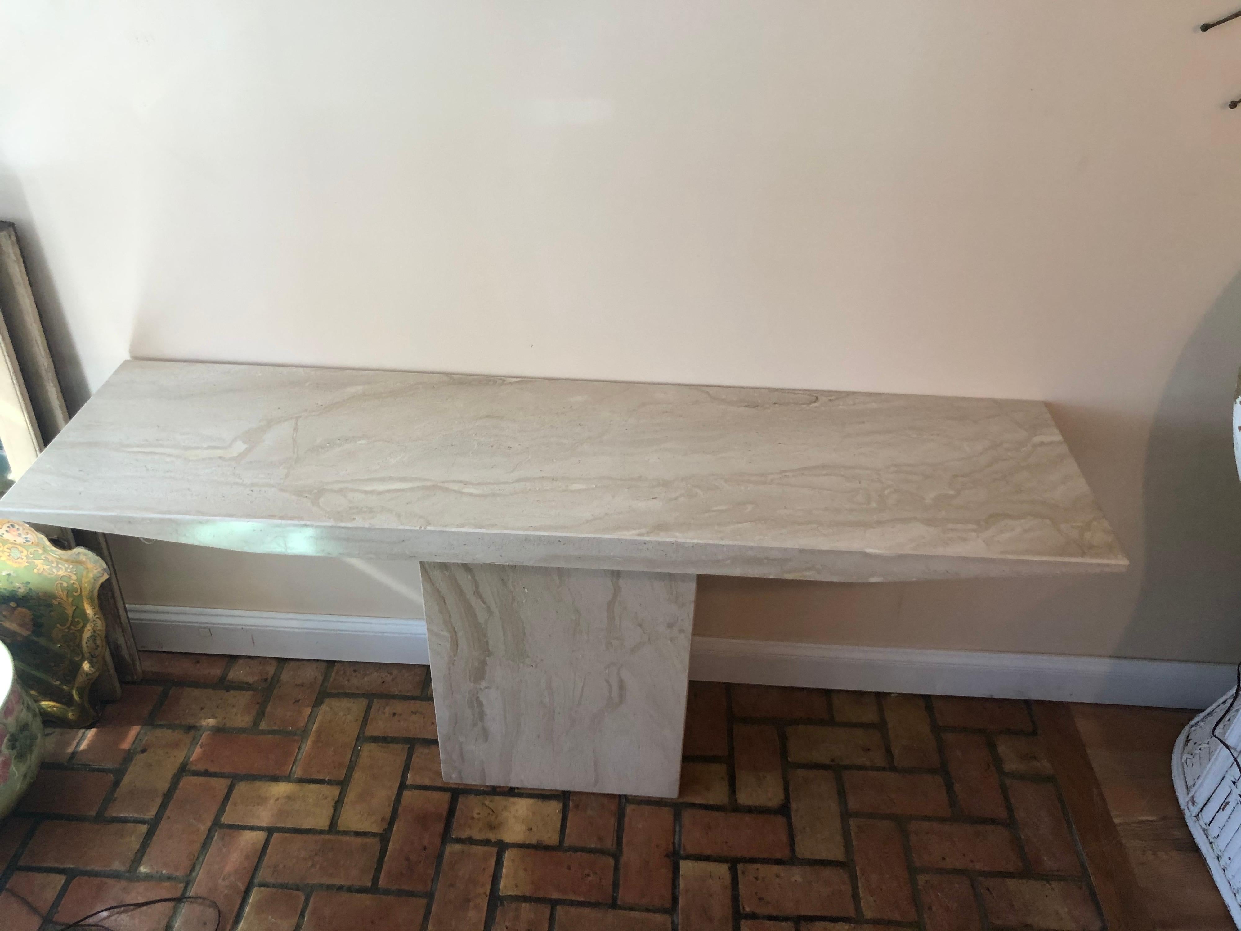 Mid Century Marble Console Table 10