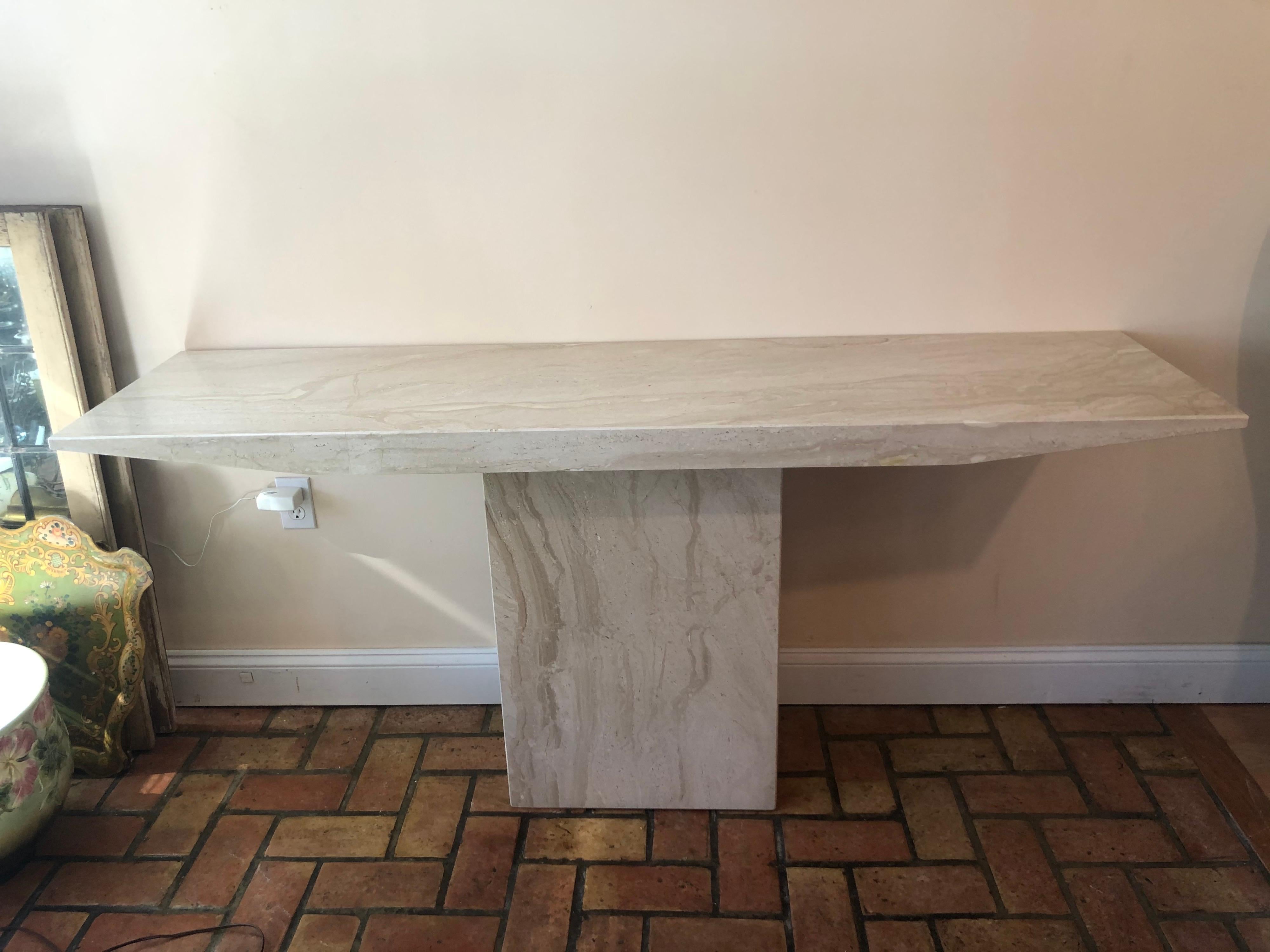 Mid-Century Modern Mid Century Marble Console Table