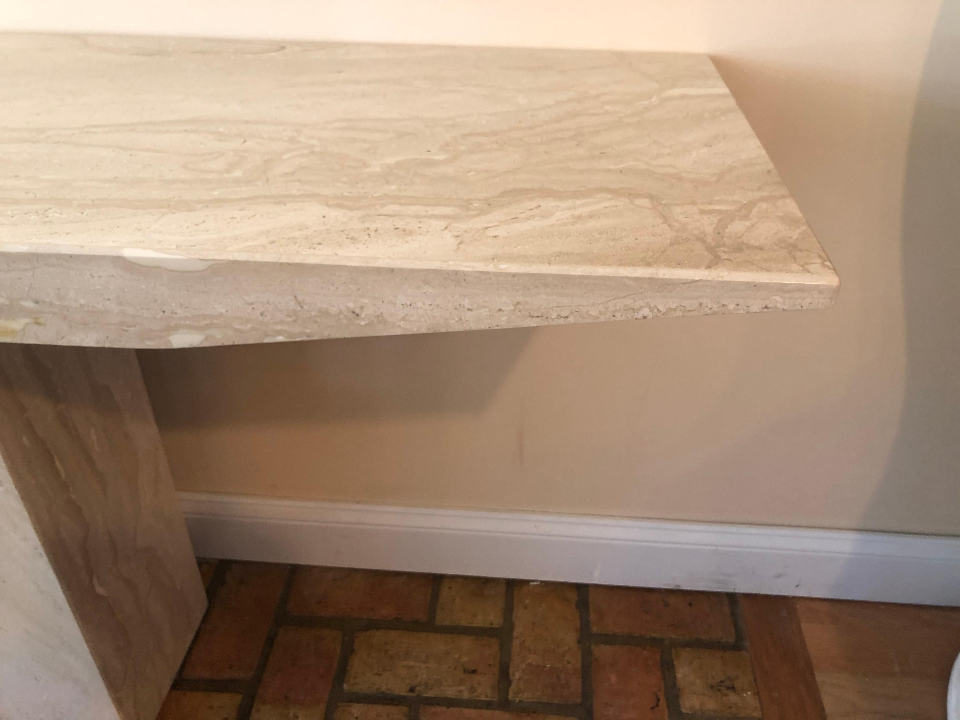 Late 20th Century Mid Century Marble Console Table