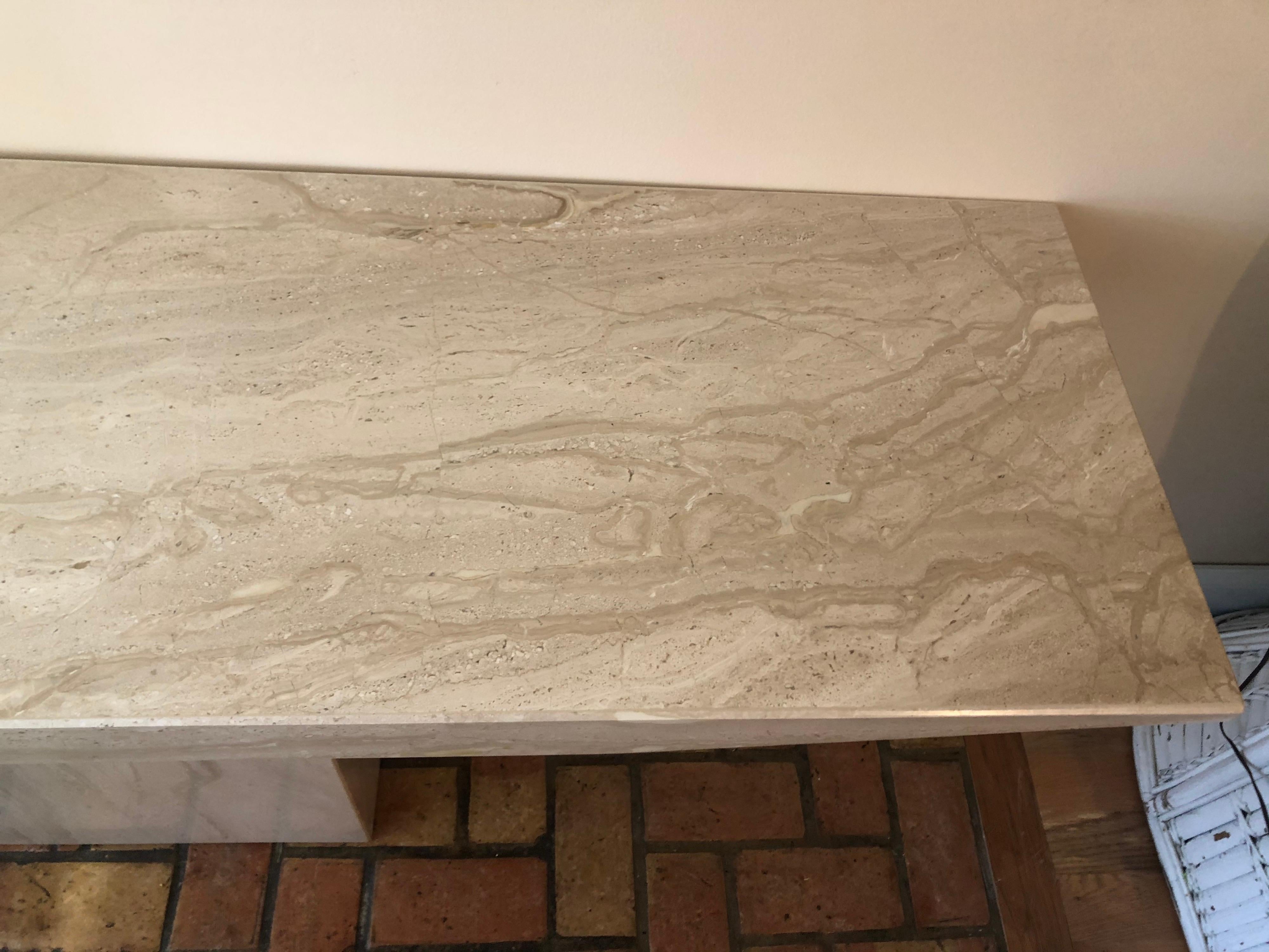 Stone Mid Century Marble Console Table