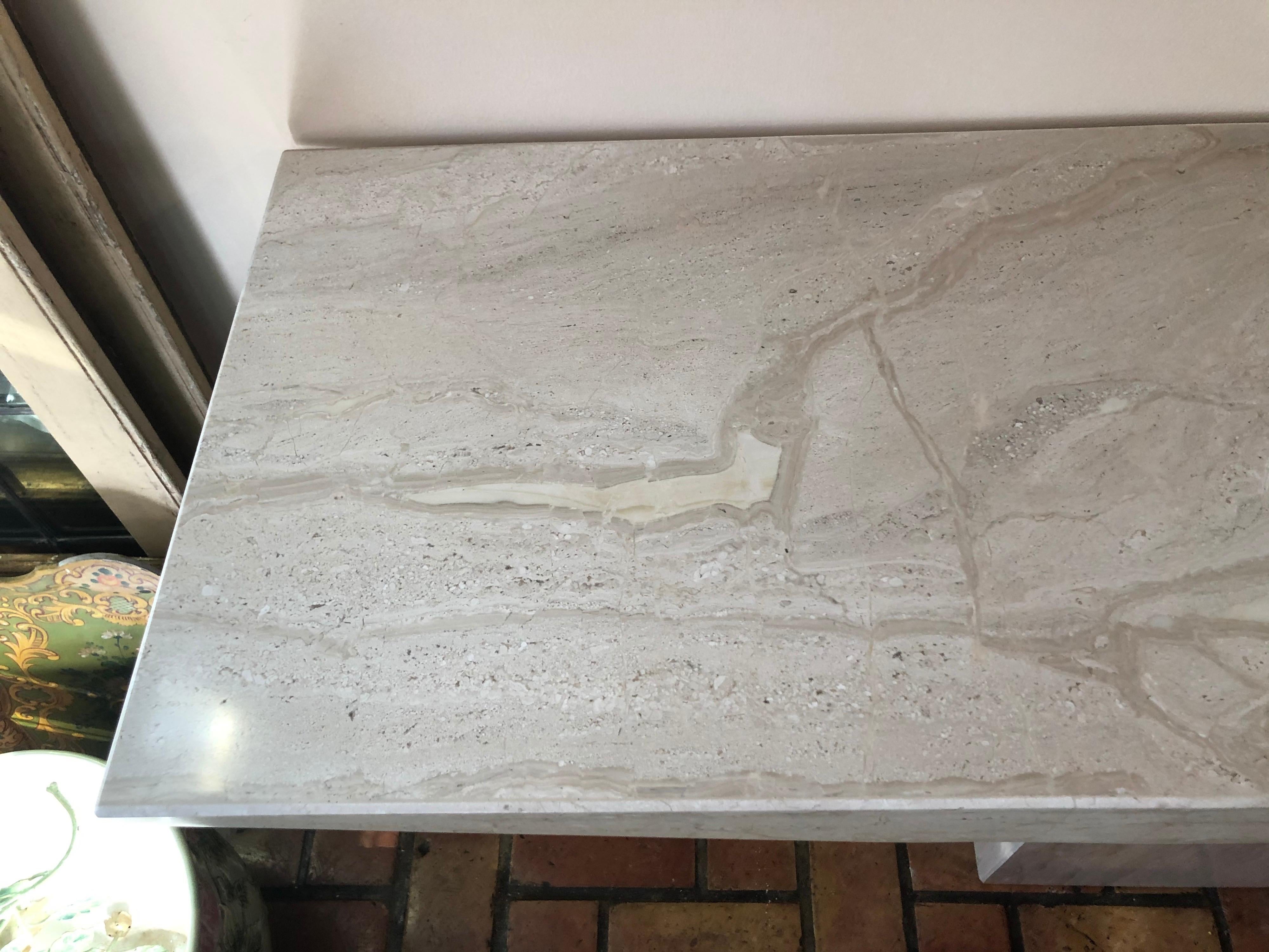 Mid Century Marble Console Table 2