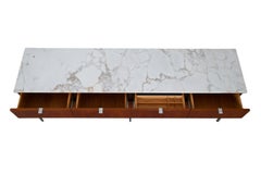 Mid-Century Marble Florence Knoll Executive Credenza File Cabinet