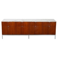 Mid-Century Marble Florence Knoll Executive Credenza File Cabinet