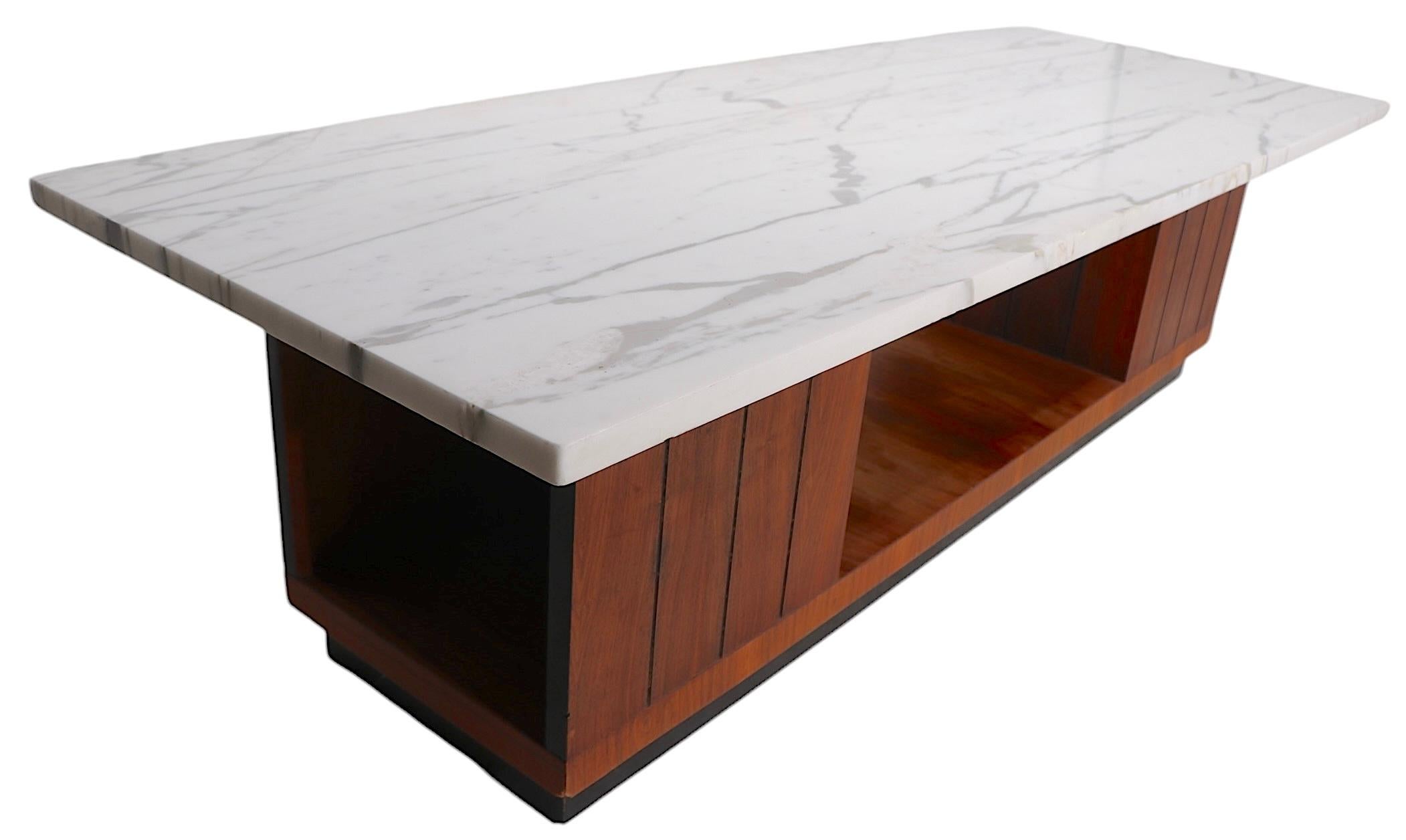 Mid Century Marble Top Coffee Table 4