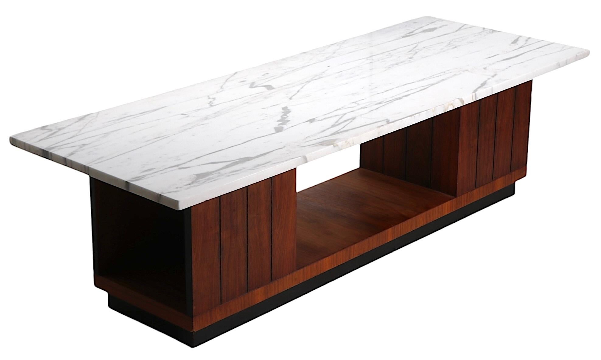 Mid Century Marble Top Coffee Table 9