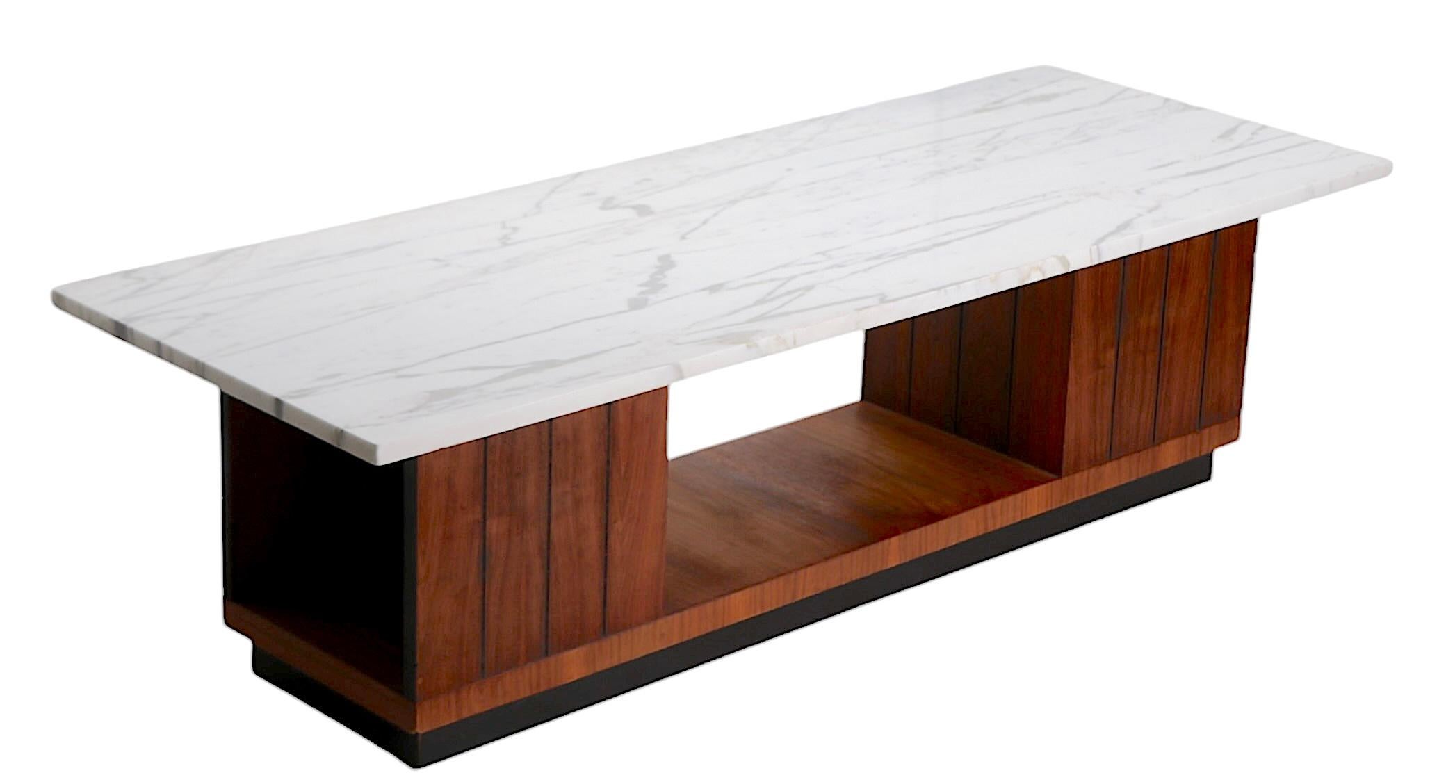 Mid Century Marble Top Coffee Table 10