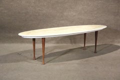 Mid-Century Marble Top Coffee Table
