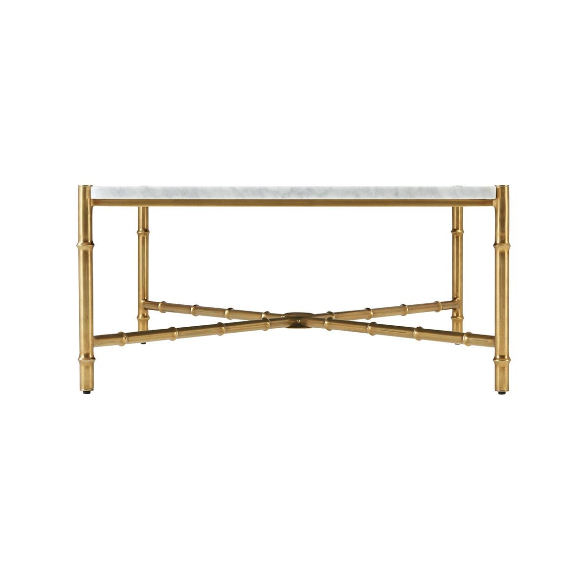 Mid-Century Modern Mid Century Marble Top Coffee Table For Sale
