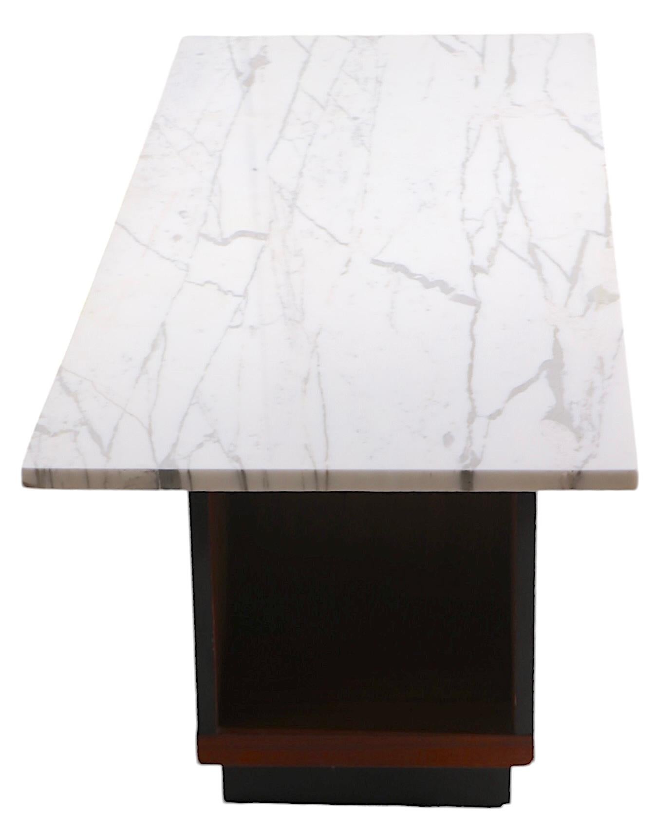 Mid Century Marble Top Coffee Table 1