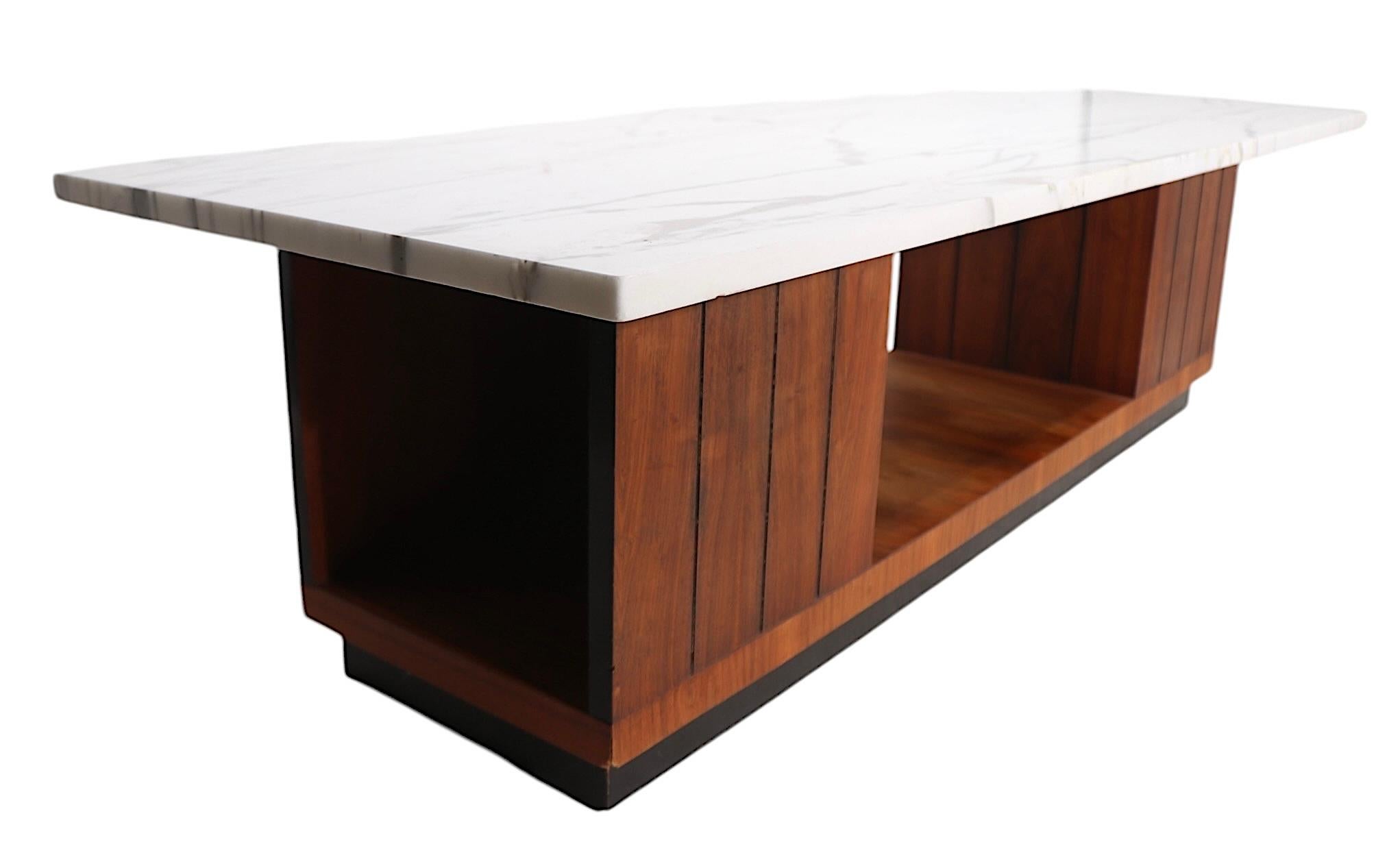Mid Century Marble Top Coffee Table 3