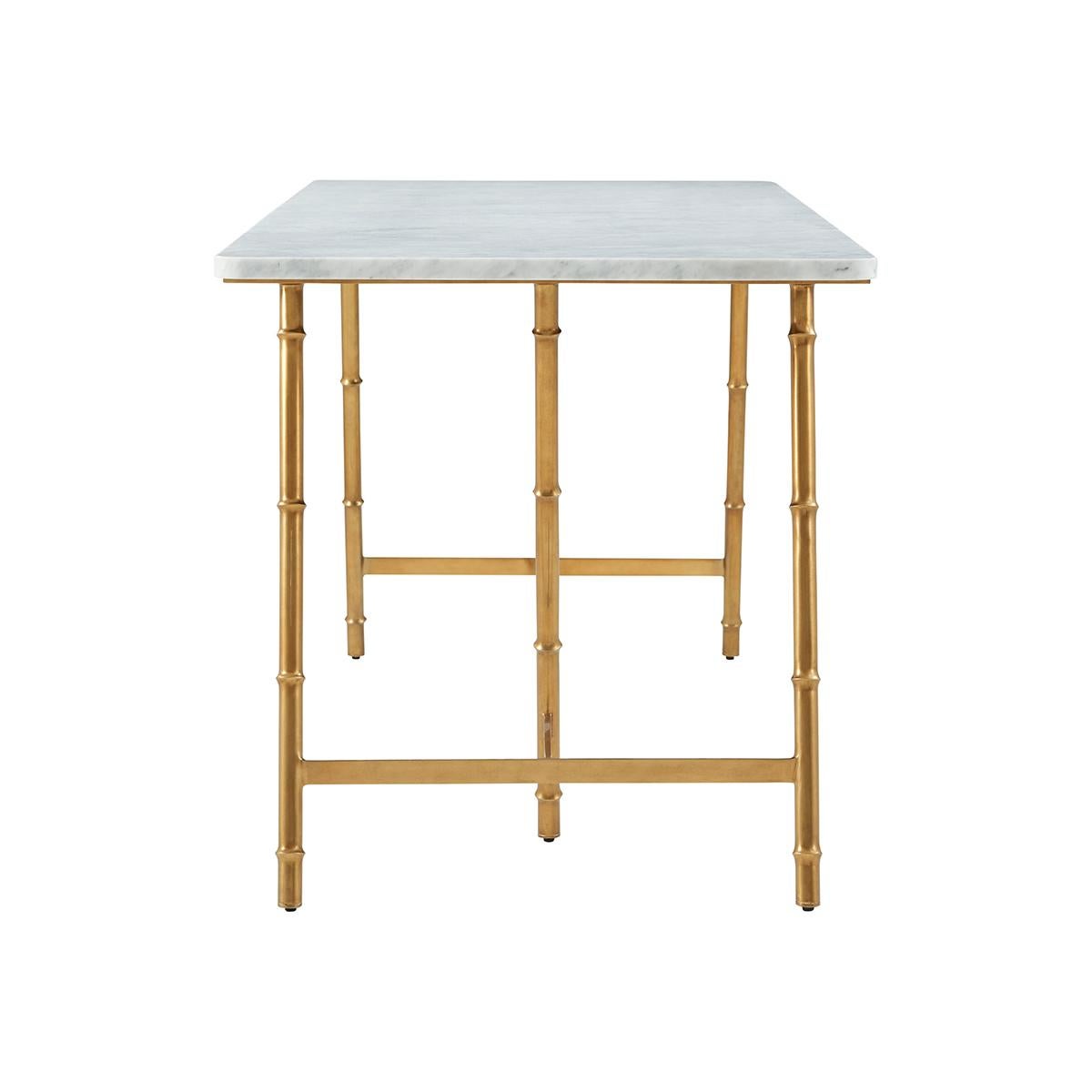 Mid-Century Modern Mid Century Marble Top Writing Table For Sale