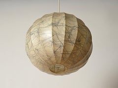 Mid-Century "Marbled" Beige Cocoon Pendant by Castiglioni, Italy 1960s