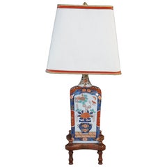 Mid Century Marbro Lamp Co Japanese Imari Porcelain Table Lamp Chinoiserie Urn