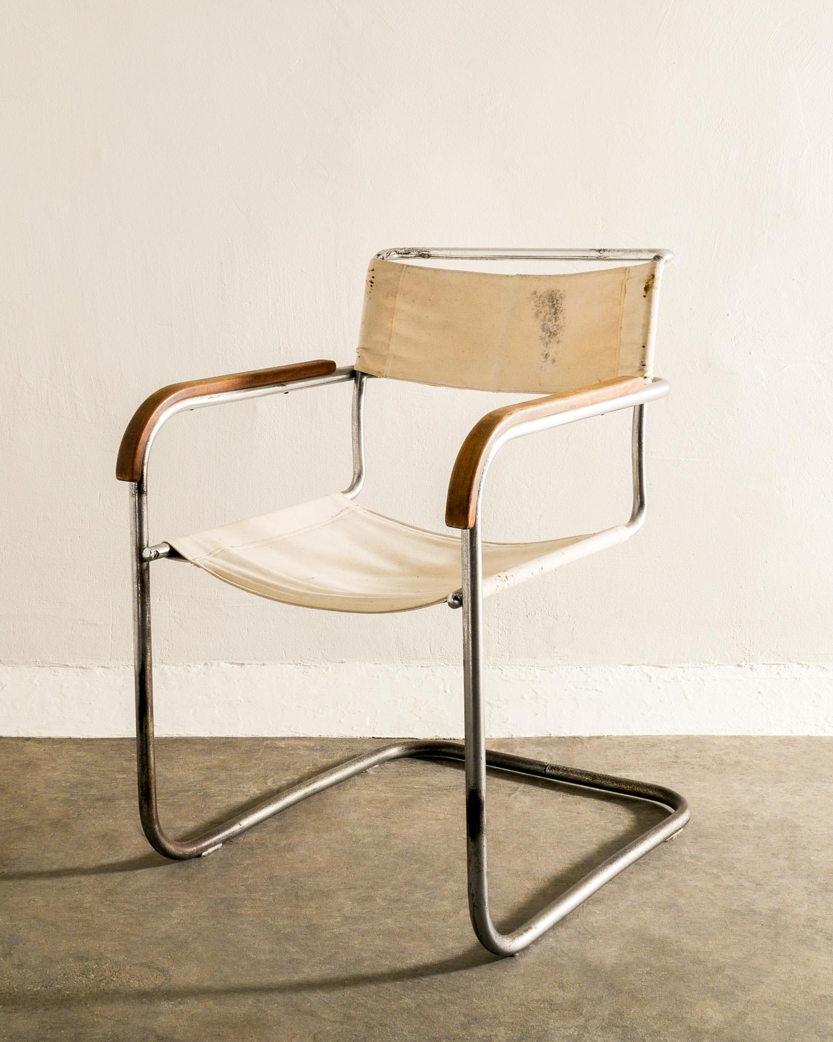 Rare mid century bauhaus armchair / office chair model 