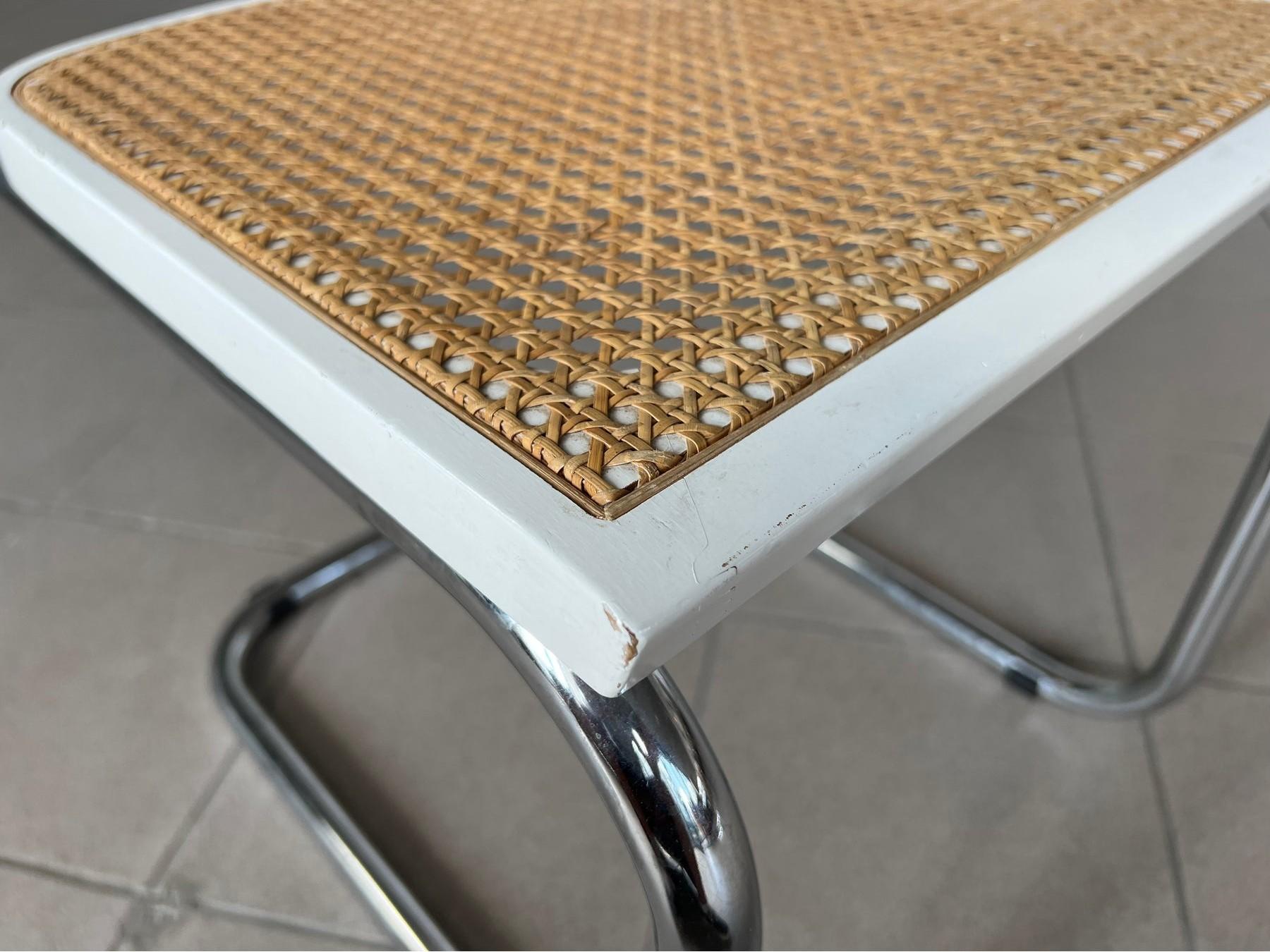 Paire de chaises Cane Cantilver du milieu du siècle de Marcel Breuer en vente 4