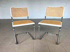 Mid-Century Marcel Breuer Cesca Cane Cantilver Chairs - a Pair