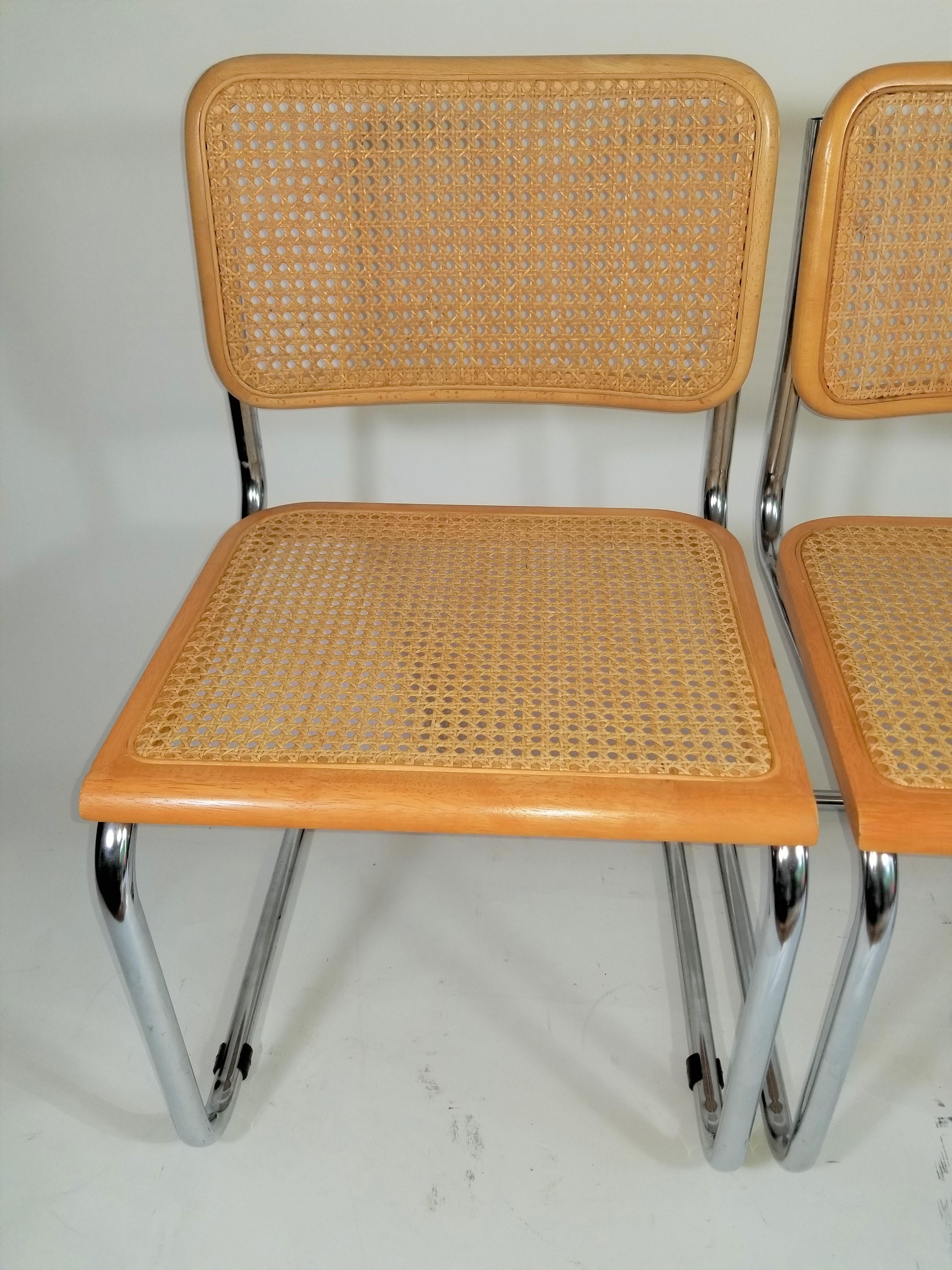 20th Century Midcentury Marcel Breuer Cesca Side Chairs