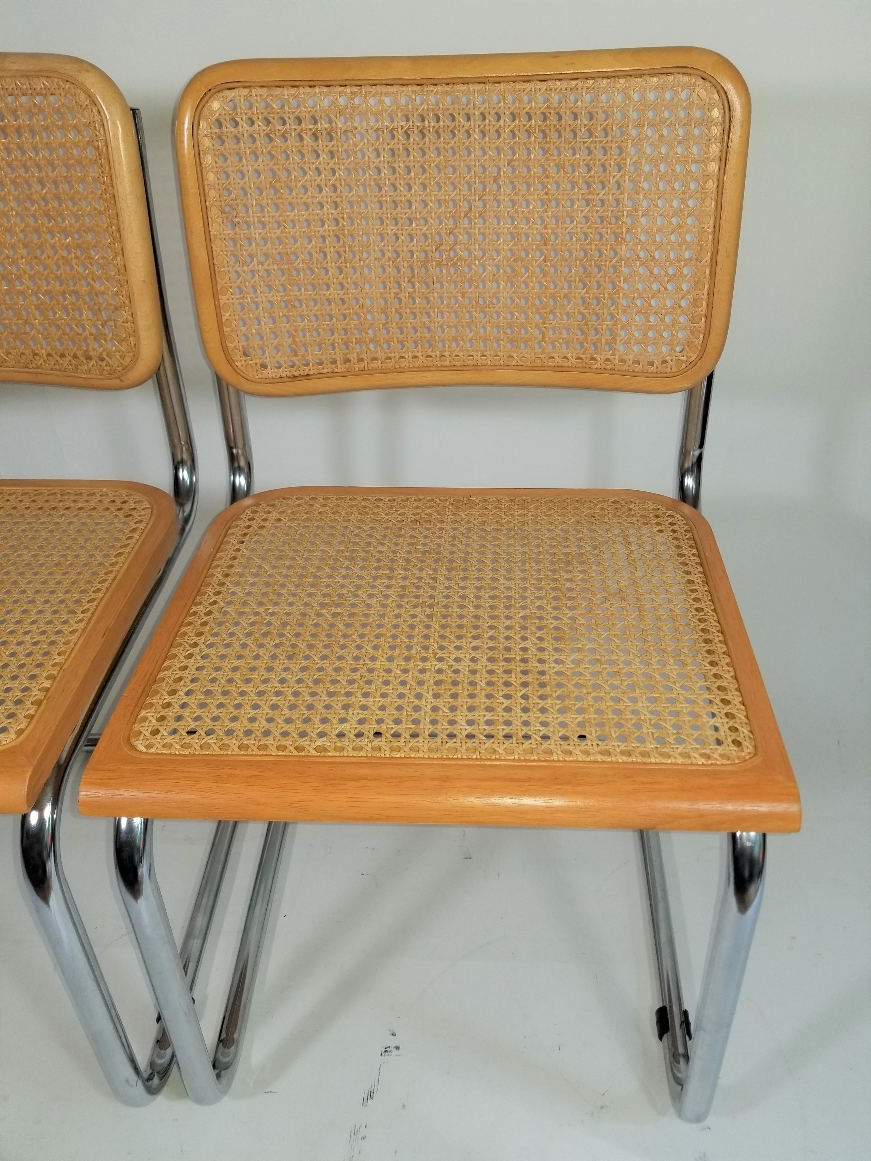 Chrome Midcentury Marcel Breuer Cesca Side Chairs