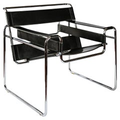 Fauteuil Marcel Breuer Wassily de Gavina, style mi-siècle moderne