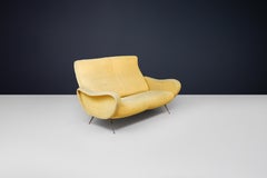 Mid-Century Marco Zanuso Lady Divano Sofa with original ocher yellow upholstery