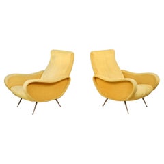 Mid-Century Marco Zanuso "Lady" Lounge Chairs with original upholstery 1950s