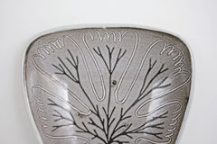 Midcentury Marianne de Trey Pottery Leaf Dish