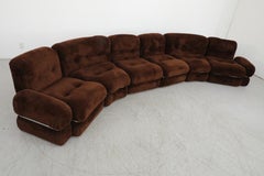 Mid-Century Mario Bellini Style Corduroy Modular Sofa