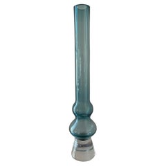 Marquis by Waterford Vase en cristal bleu Samba du milieu du siècle