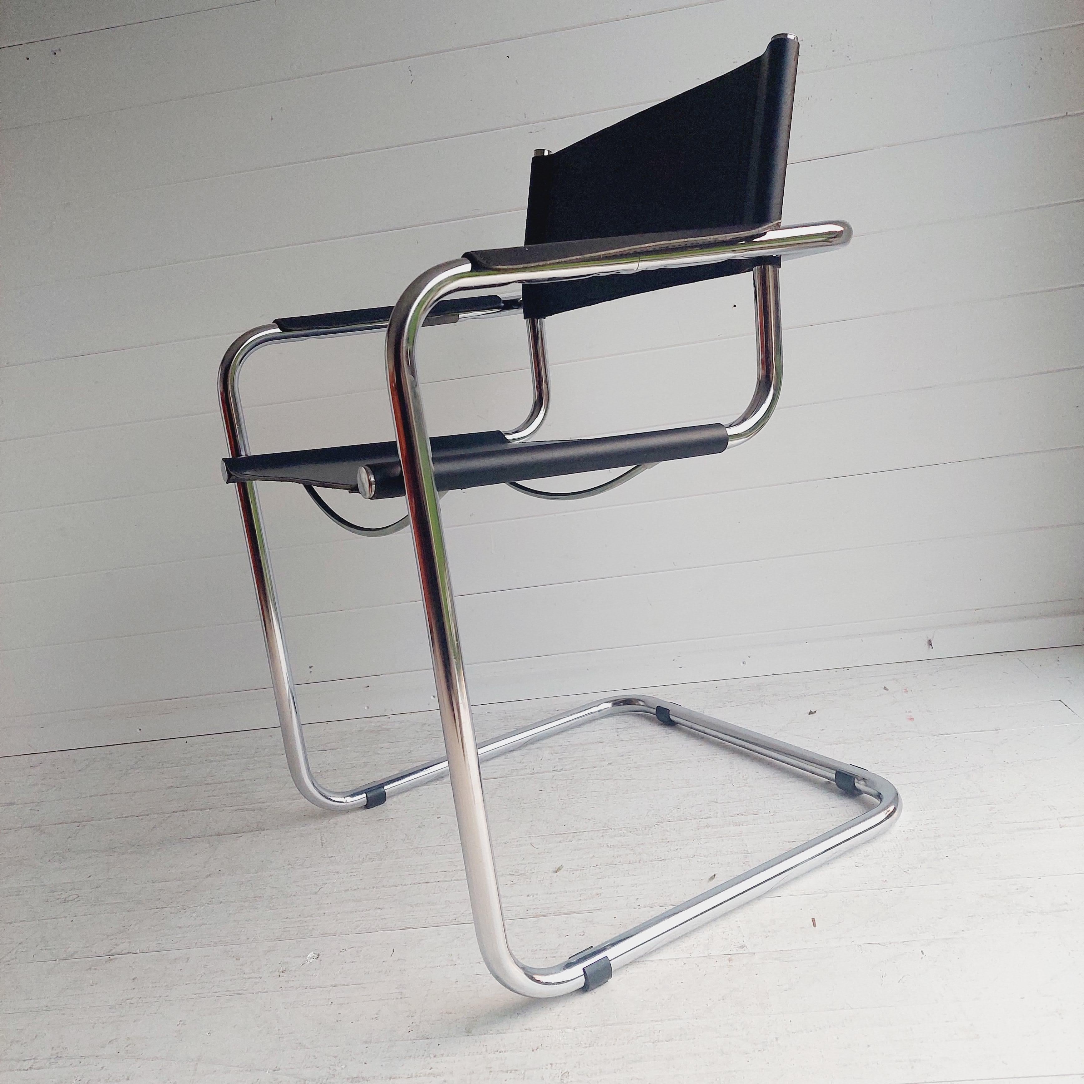 Mid Century  Mart Stam Style Cantilever Dining office Chair 1960's/70's In Good Condition In Leamington Spa, GB