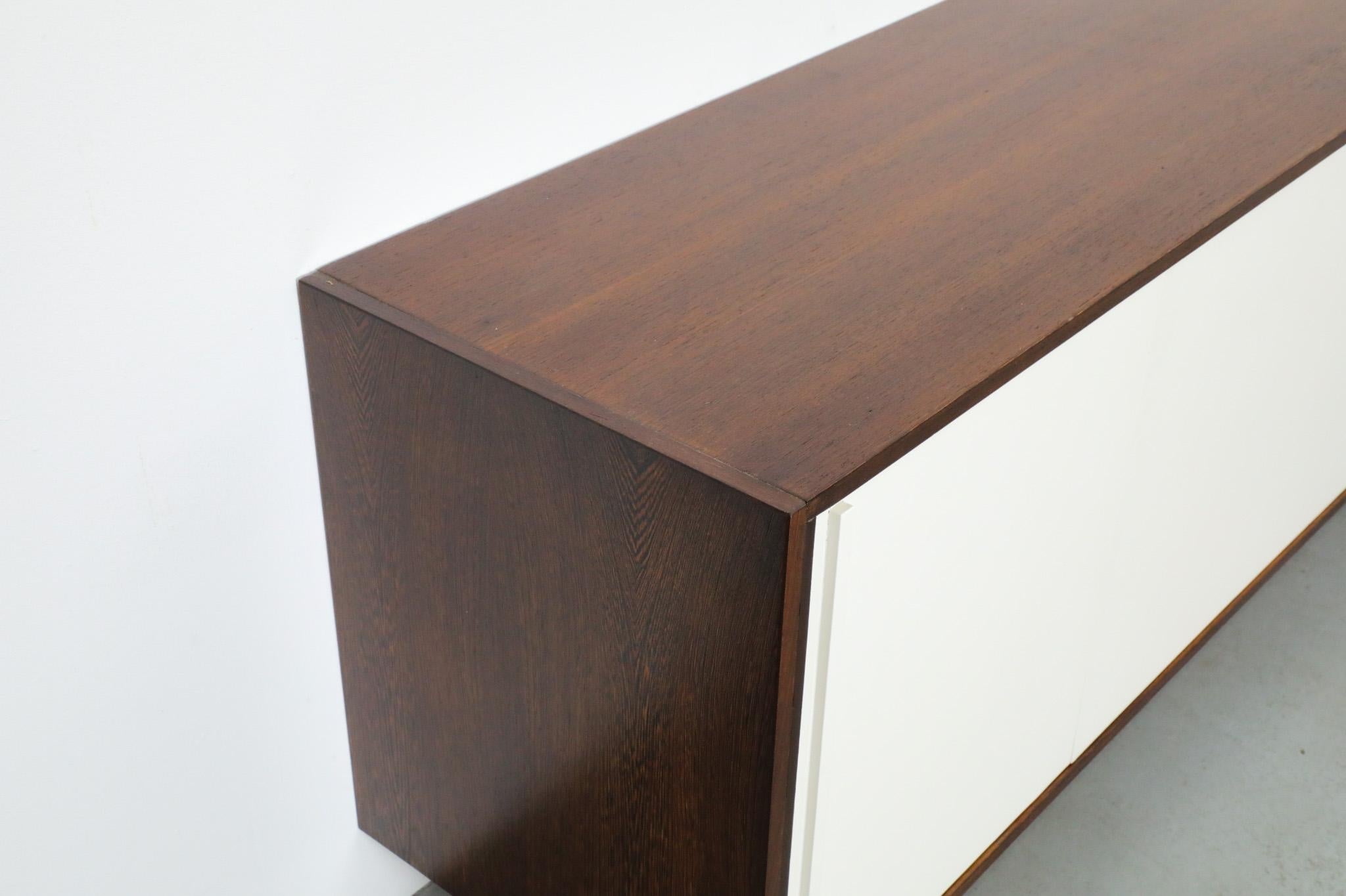 Custom Martin Visser Floating Wenge Wall Mount Credenza w/ Record Player Cabinet For Sale 4
