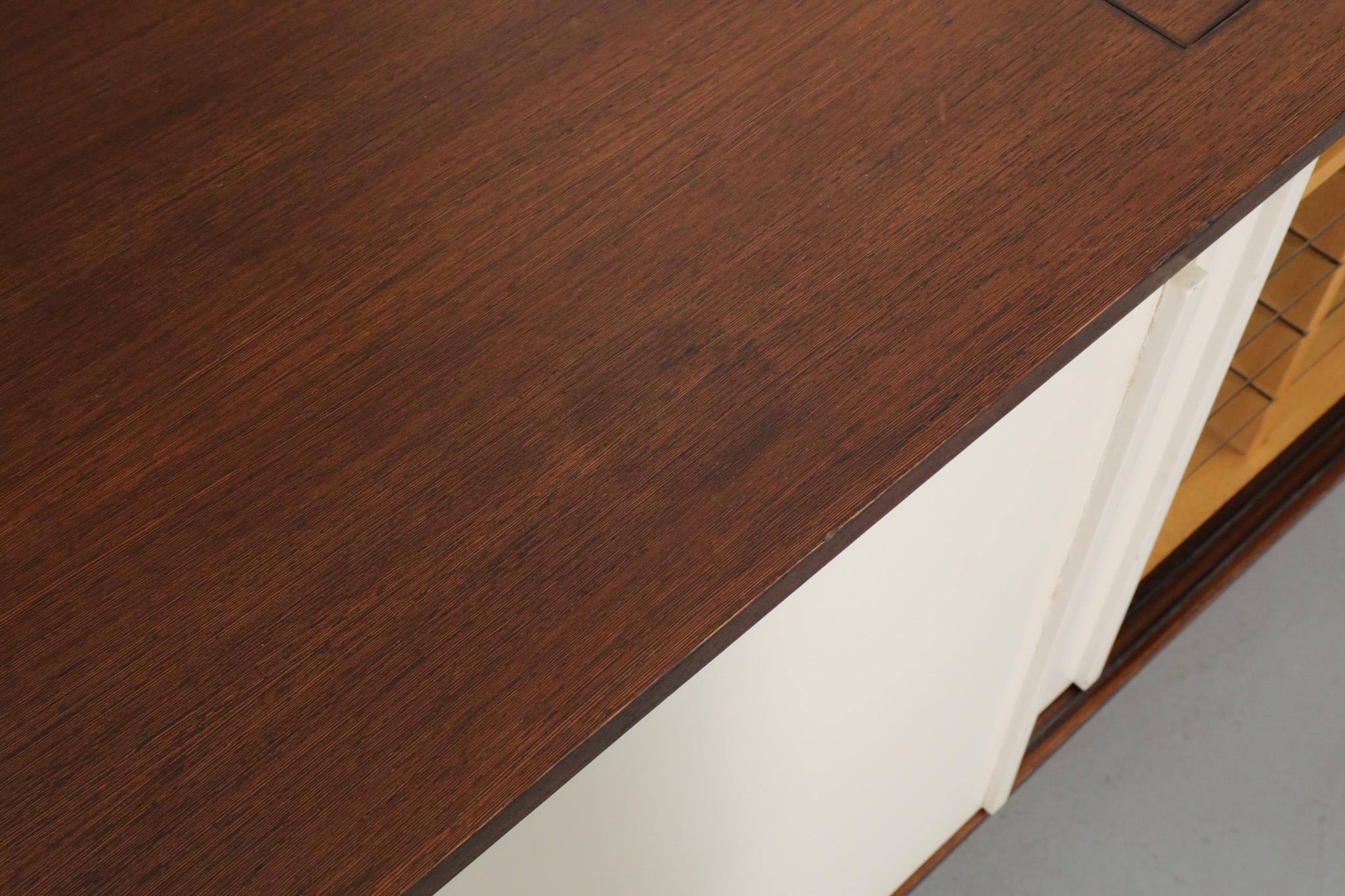Custom Martin Visser Floating Wenge Wall Mount Credenza w/ Record Player Cabinet For Sale 5