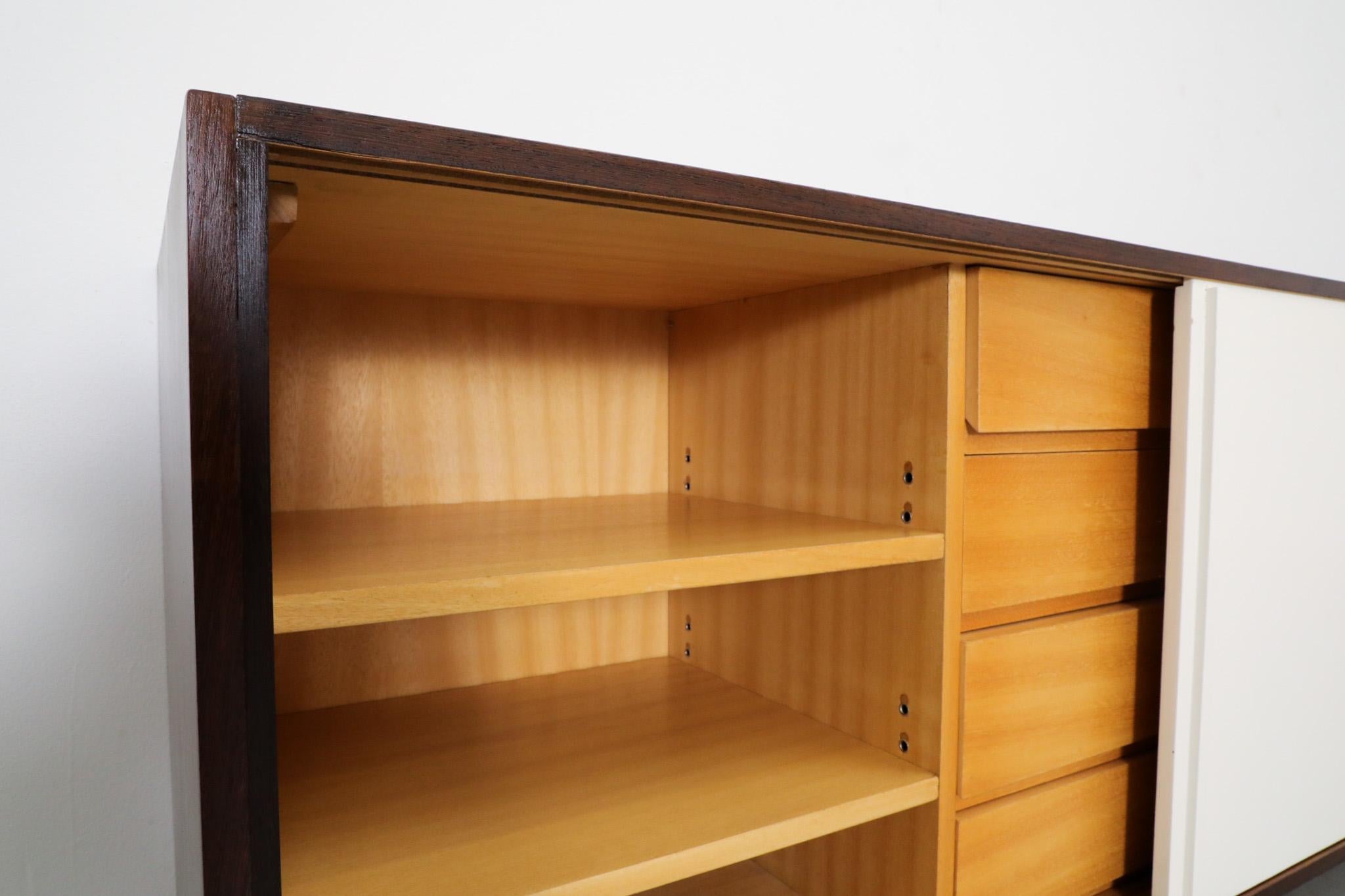 Custom Martin Visser Floating Wenge Wall Mount Credenza w/ Record Player Cabinet For Sale 10