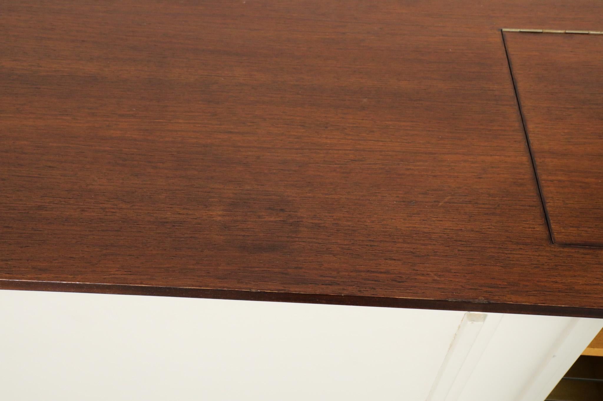 Custom Martin Visser Floating Wenge Wall Mount Credenza w/ Record Player Cabinet For Sale 2