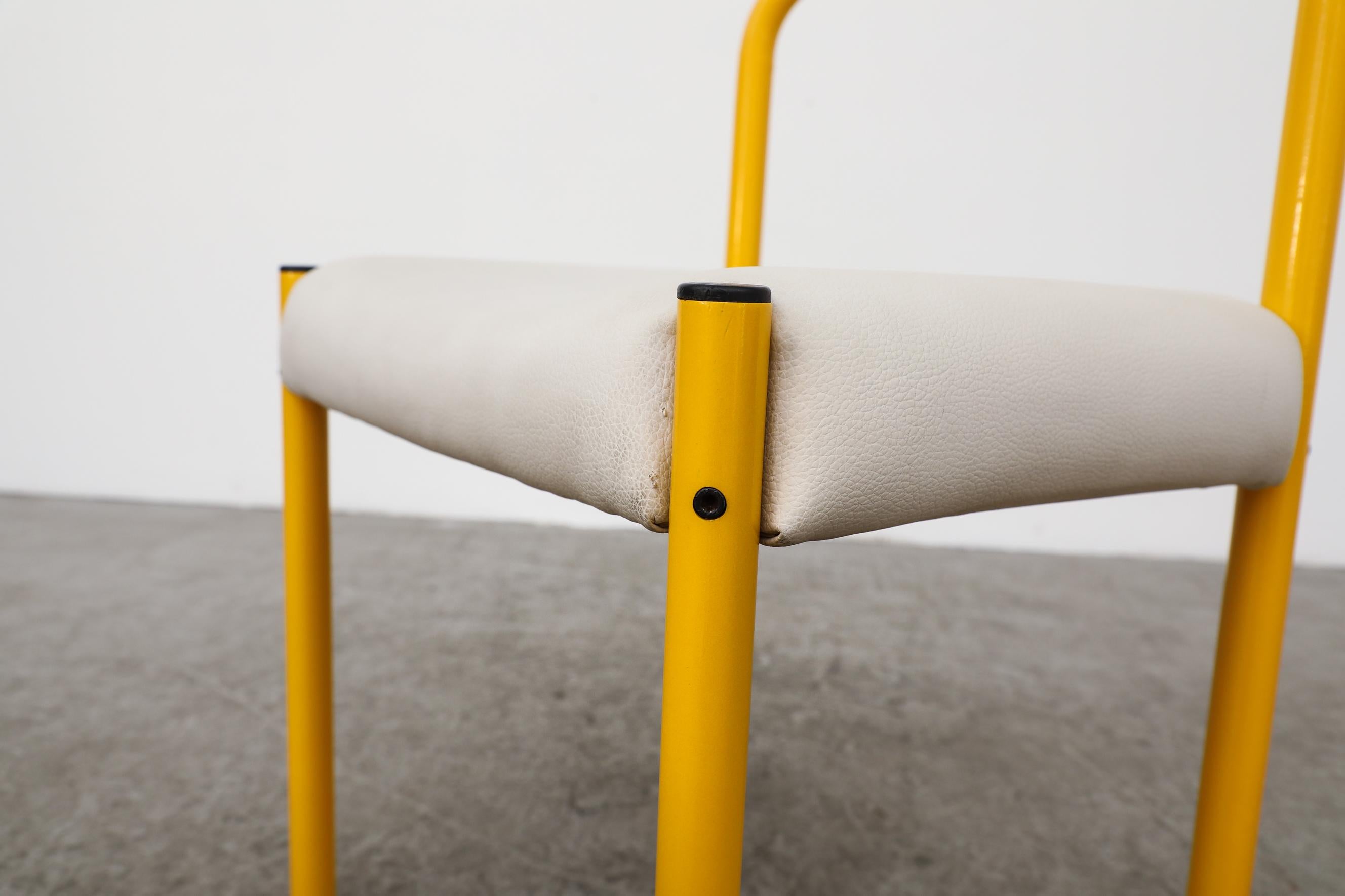 Mitte des Jahrhunderts Martin Visser 'SE03' Beistellstuhl für 't Spectrum mit gelbem Gestell im Angebot 2