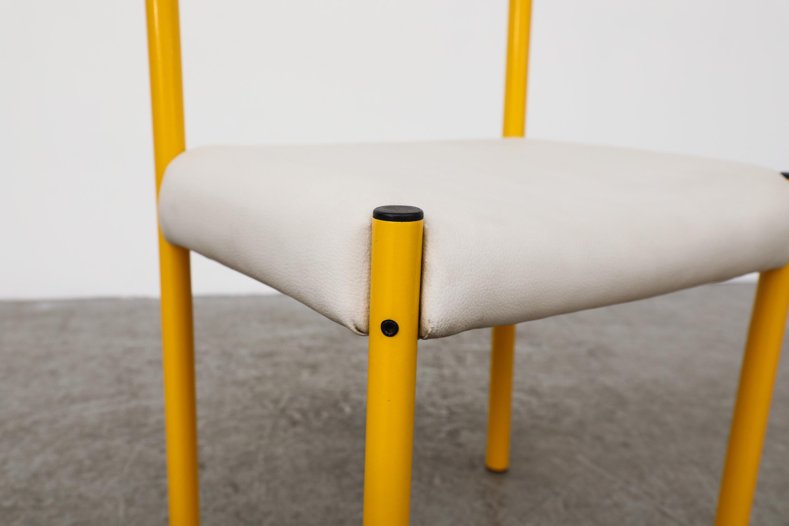 Mid-Century Martin Visser 'SE03' Side Chair for 't Spectrum with Yellow Frame For Sale 3