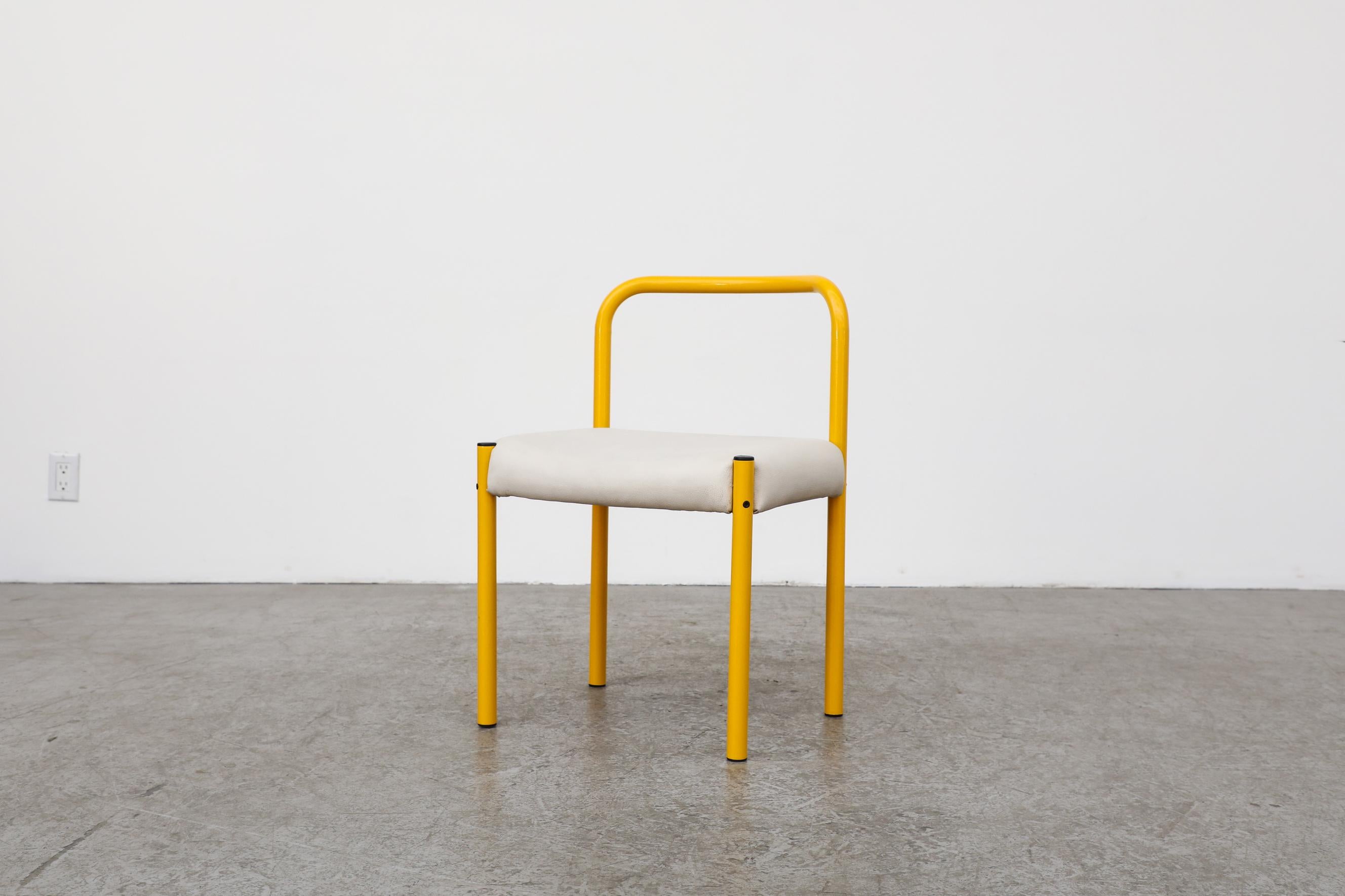 Mitte des Jahrhunderts Martin Visser 'SE03' Beistellstuhl für 't Spectrum mit gelbem Gestell (Moderne der Mitte des Jahrhunderts) im Angebot