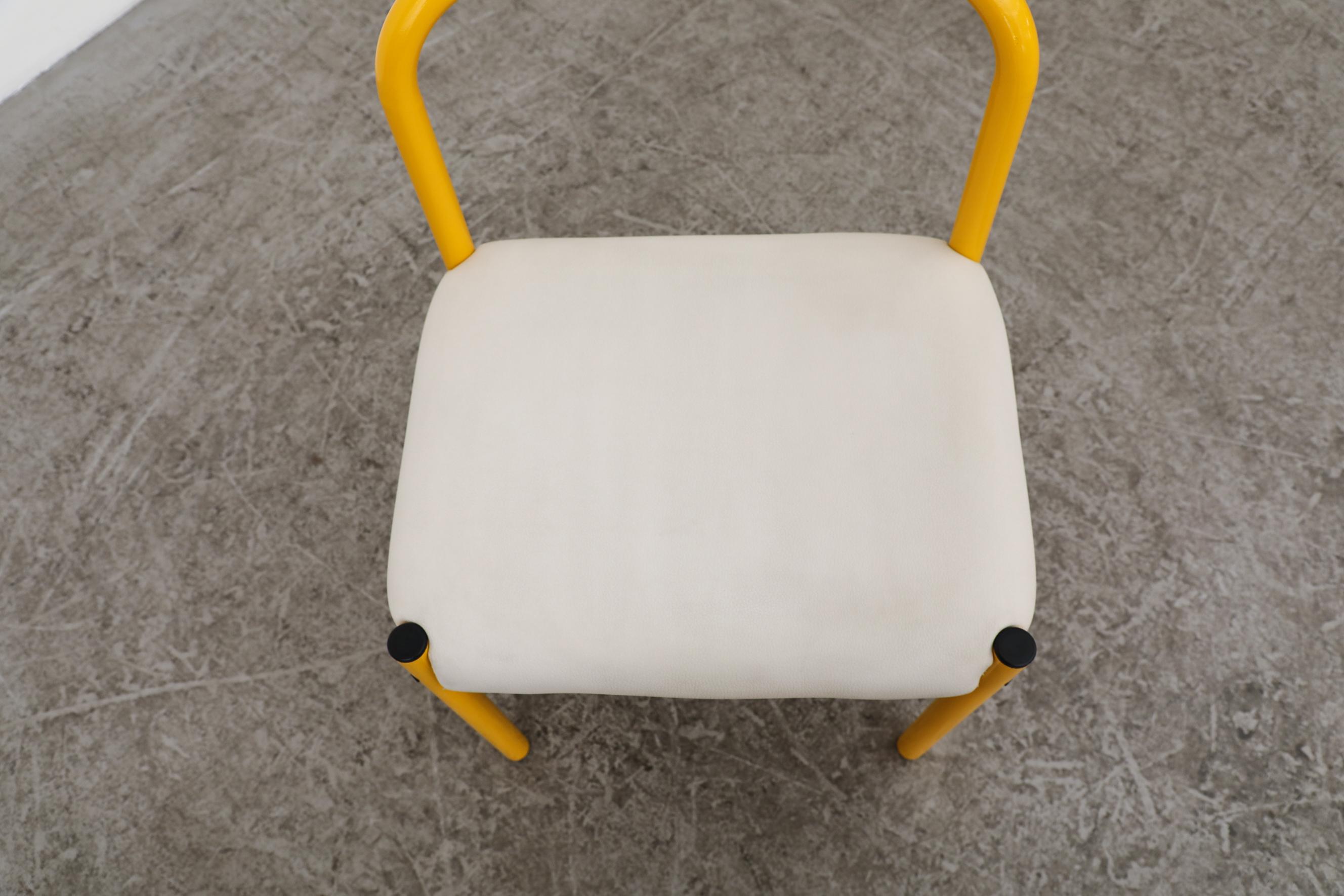 Mitte des Jahrhunderts Martin Visser 'SE03' Beistellstuhl für 't Spectrum mit gelbem Gestell im Angebot 1