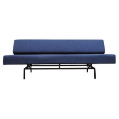 Mid-Century Martin Visser Streamline Sleeper Sofa with Blue Upholstery 