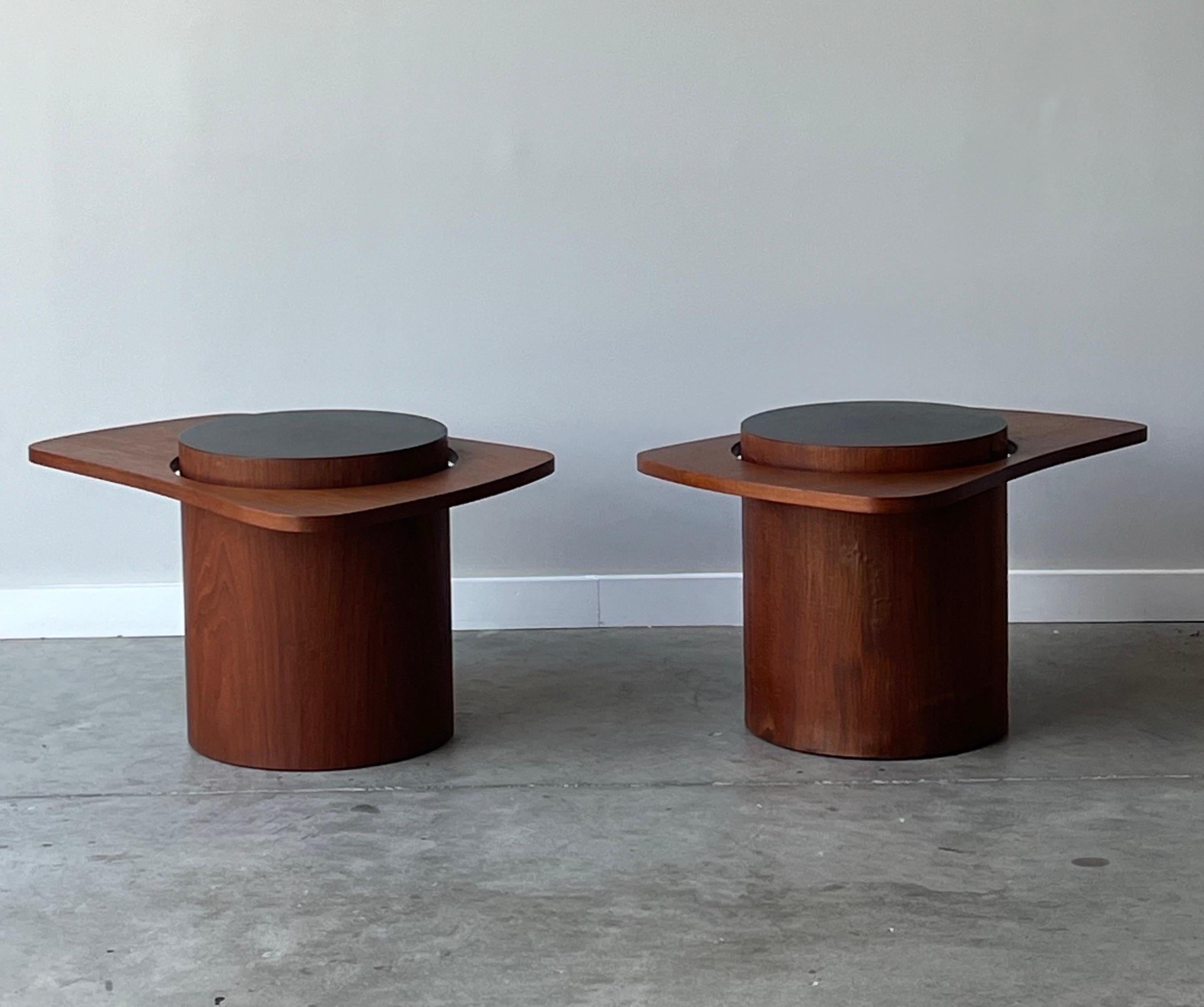Canadian Mid-Century 'Martini' Side Tables by RS Associates - a Pair