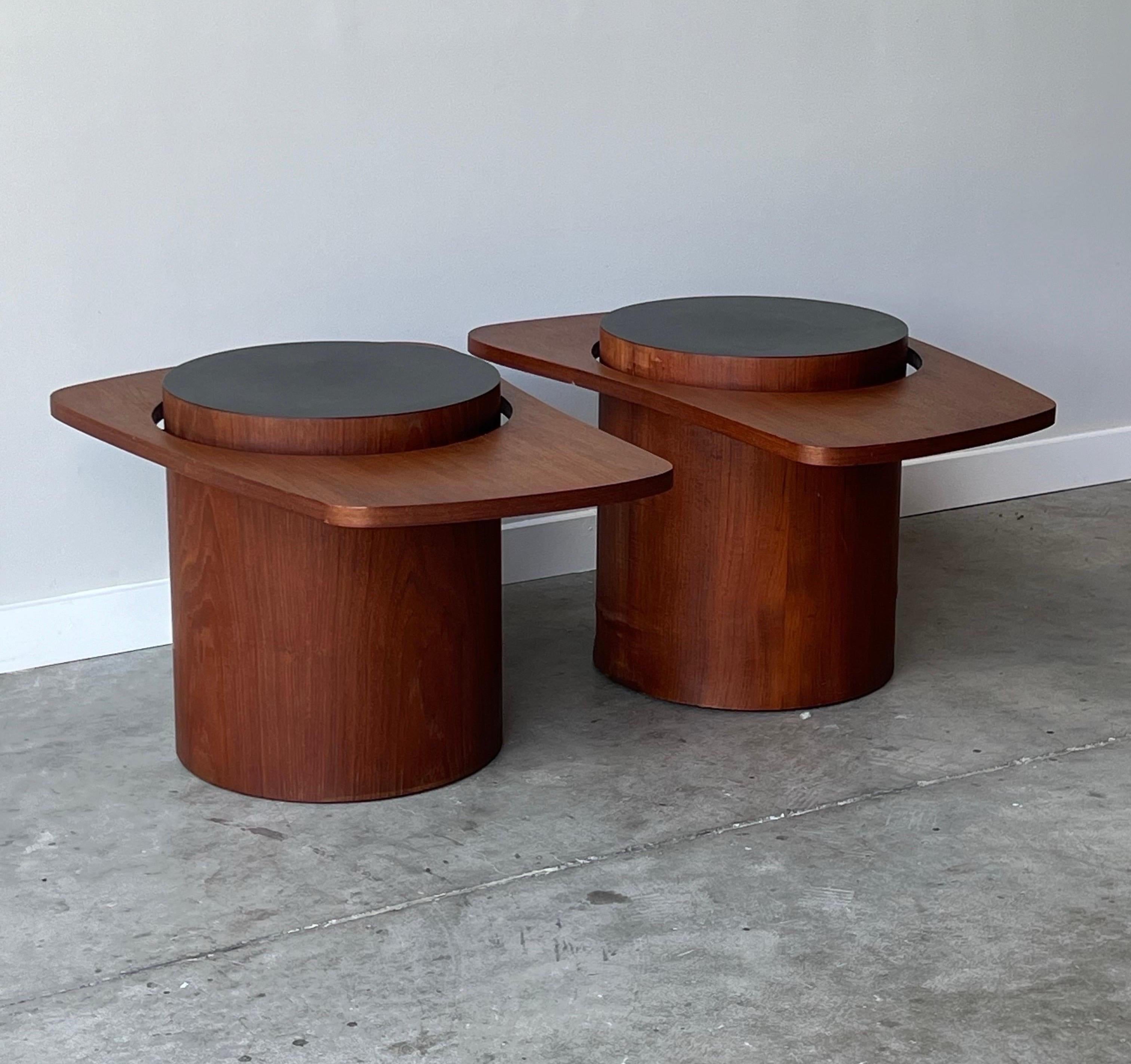 Mid-Century 'Martini' Side Tables by RS Associates - a Pair In Good Condition In Raleigh, NC