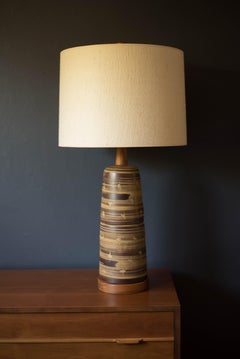 Mid Century Martz Stoneware Ceramic Pottery Lamp for Marshall Studios