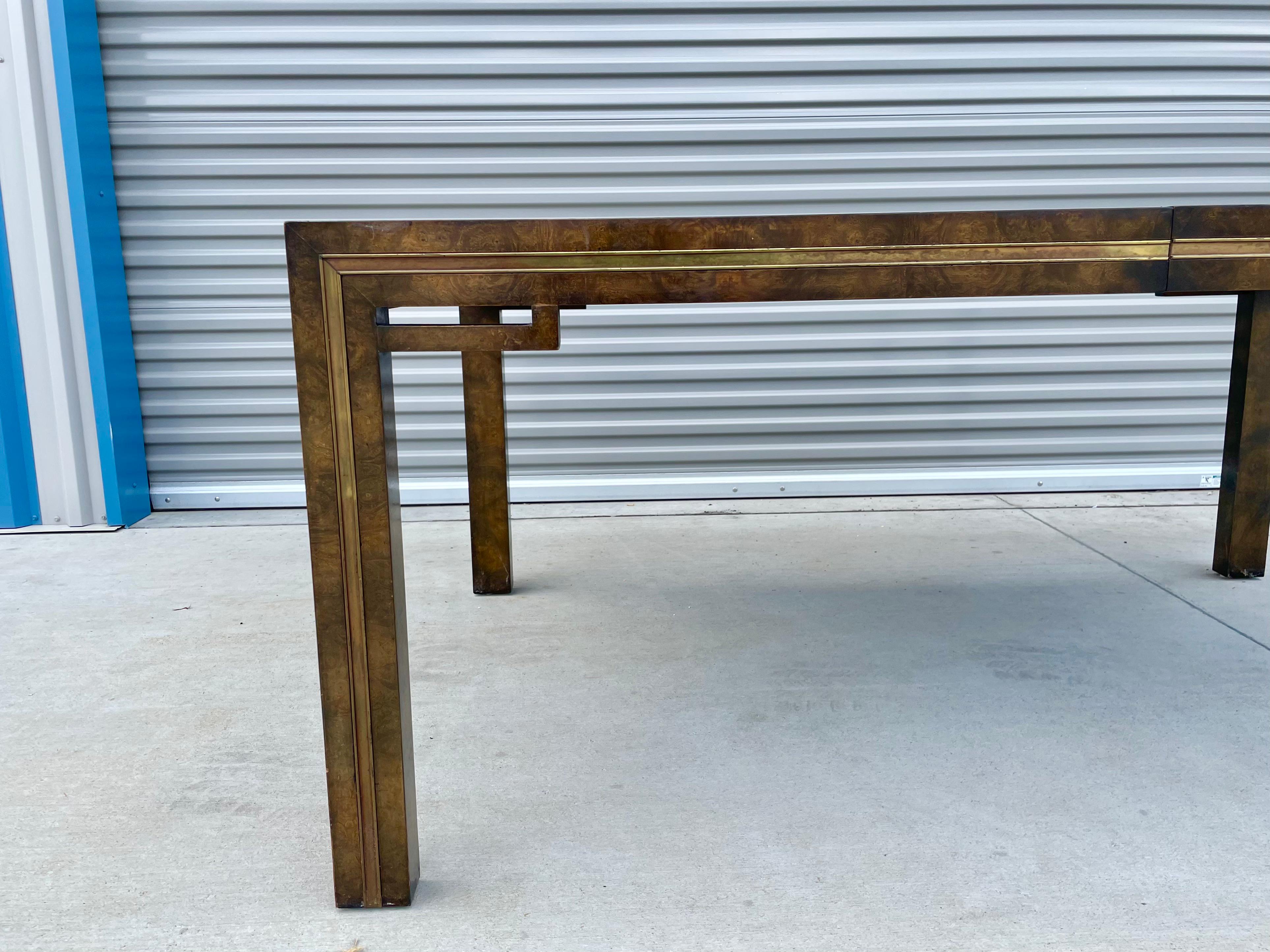 American Midcentury Mastercraft Burlwood Dining Table Designed by William Doezema for Ma For Sale